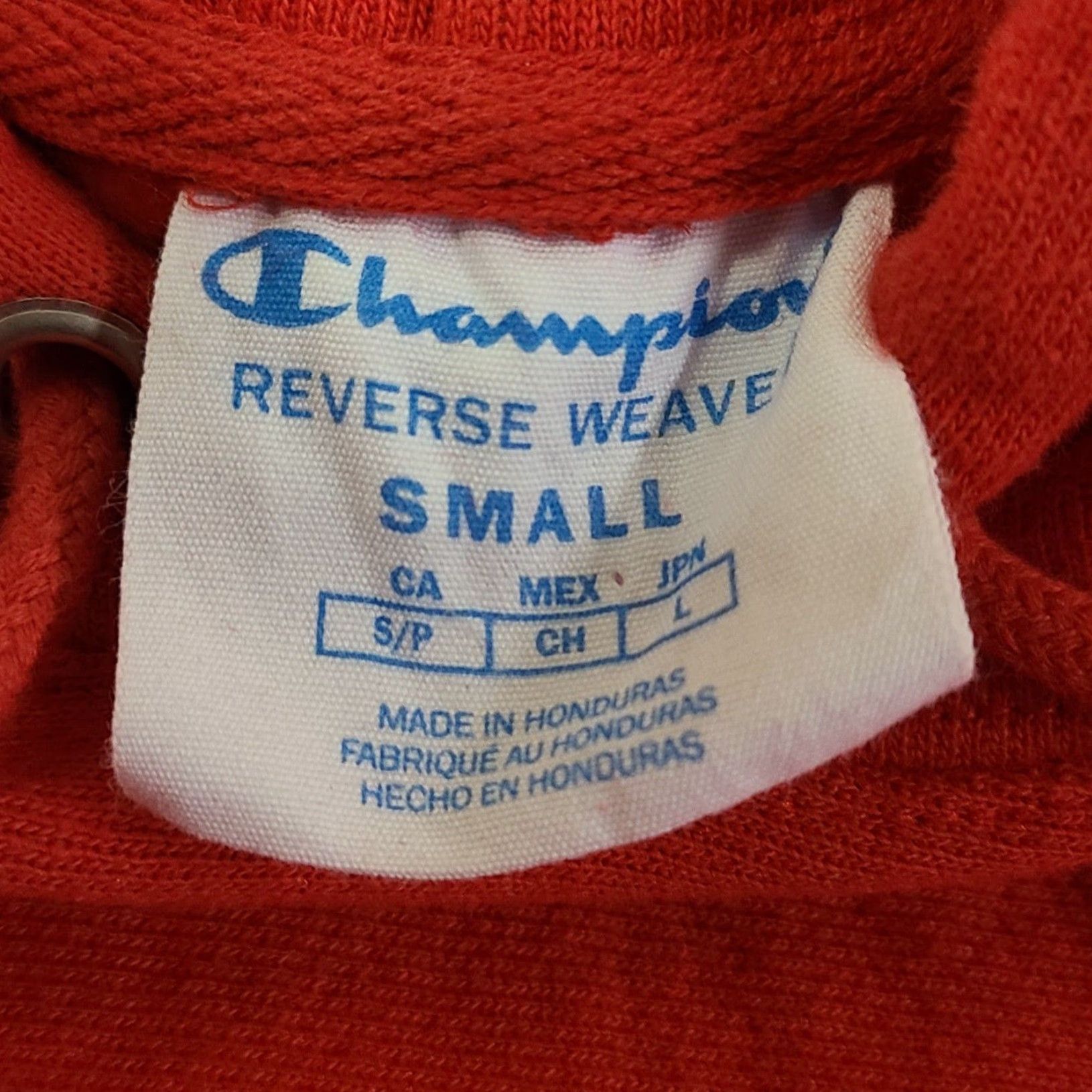 Champion Champion Hoodie Mens Red Reverse Weave Long Sleeve Pockets Pullover Size S Size US S / EU 44-46 / 1 - 4 Thumbnail
