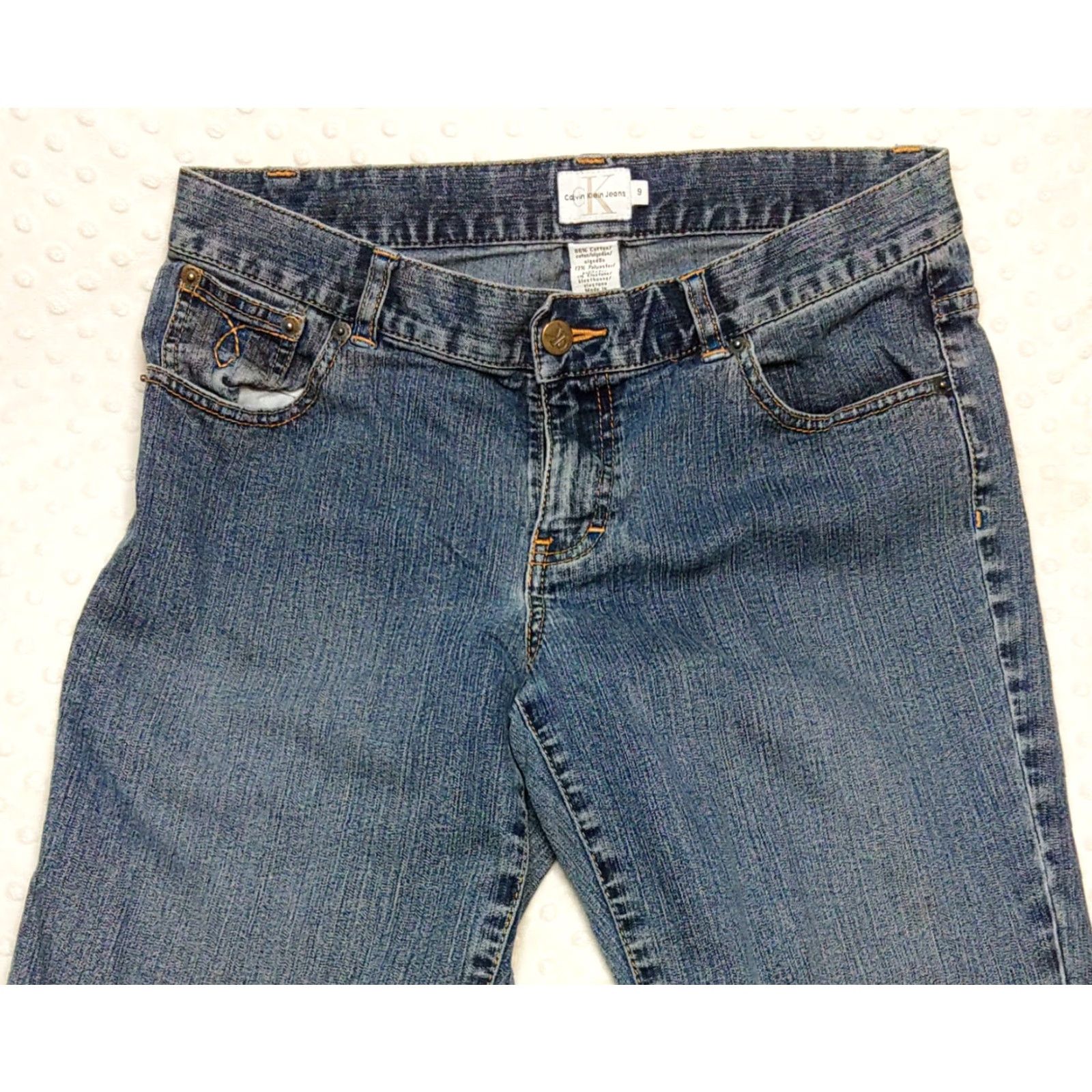 Calvin Klein VINTAGE Calvin Klein Jeans Womens 9 High Rise Straight Blue 5-Pocket 80s 90s Size 30" / US 8 / IT 44 - 4 Thumbnail