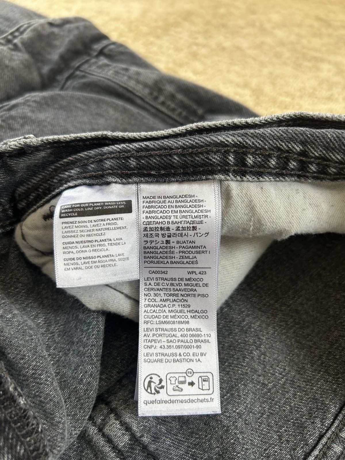 Levi's Levis 578 Faded Black Baggy Cargo Denim Jeans Size US 36 / EU 52 - 9 Thumbnail