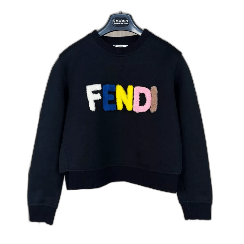 Fendi Fendi Colorful Logo Cropped Sweatshirt Size M / US 6-8 / IT 42-44 - 1 Thumbnail