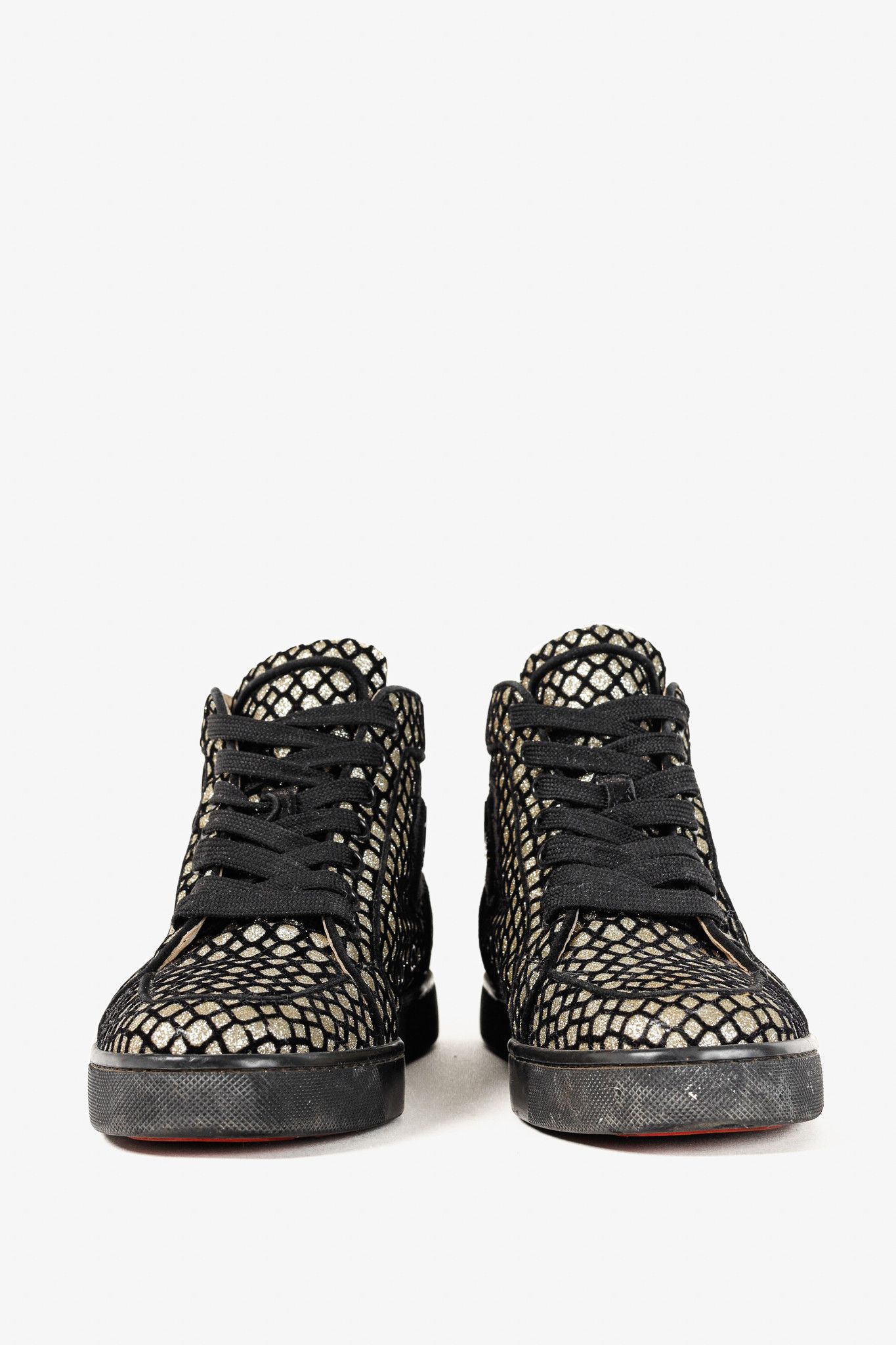 Christian Louboutin Christian Louboutin Rantus Orlato Glitter High-Top Sneaker Size US 6.5 / IT 36.5 - 2 Thumbnail