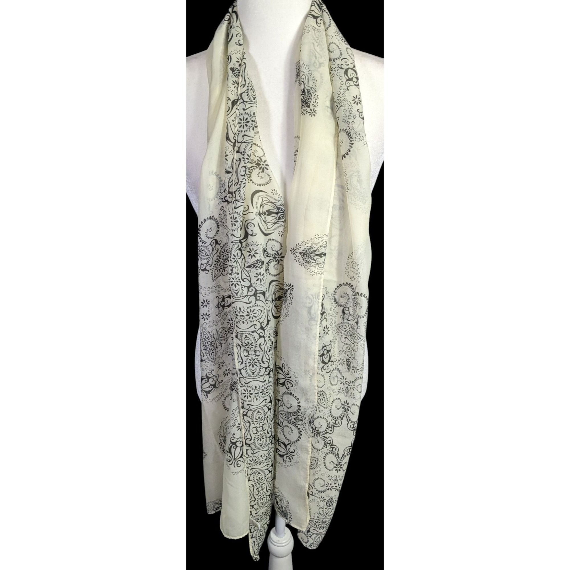 Other Eren Akesuar Paisley Print Scarf Lightweight 71"x27" Elegant Size ONE SIZE - 3 Thumbnail