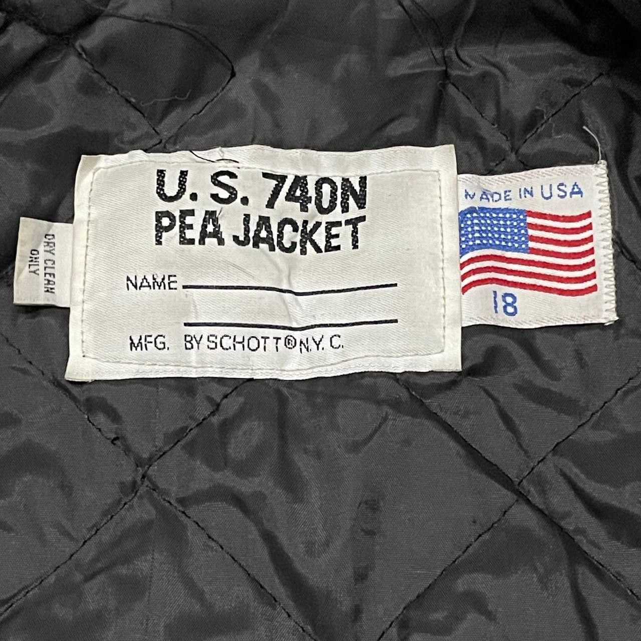 Schott Vintage U.S. 740N Pea Jacket by Schott Wool Coat Size US M / EU 48-50 / 2 - 7 Thumbnail