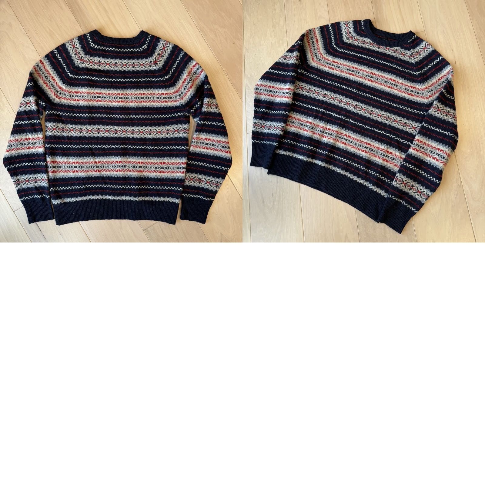 J.Crew J.CREW Fair Isle Wool Sweater Crew Neck Medium Multicolor Pullover Adult Men Regular Knit All Seasons, Fall Winter Spring Size US M / EU 48-50 / 2 - 8 Thumbnail