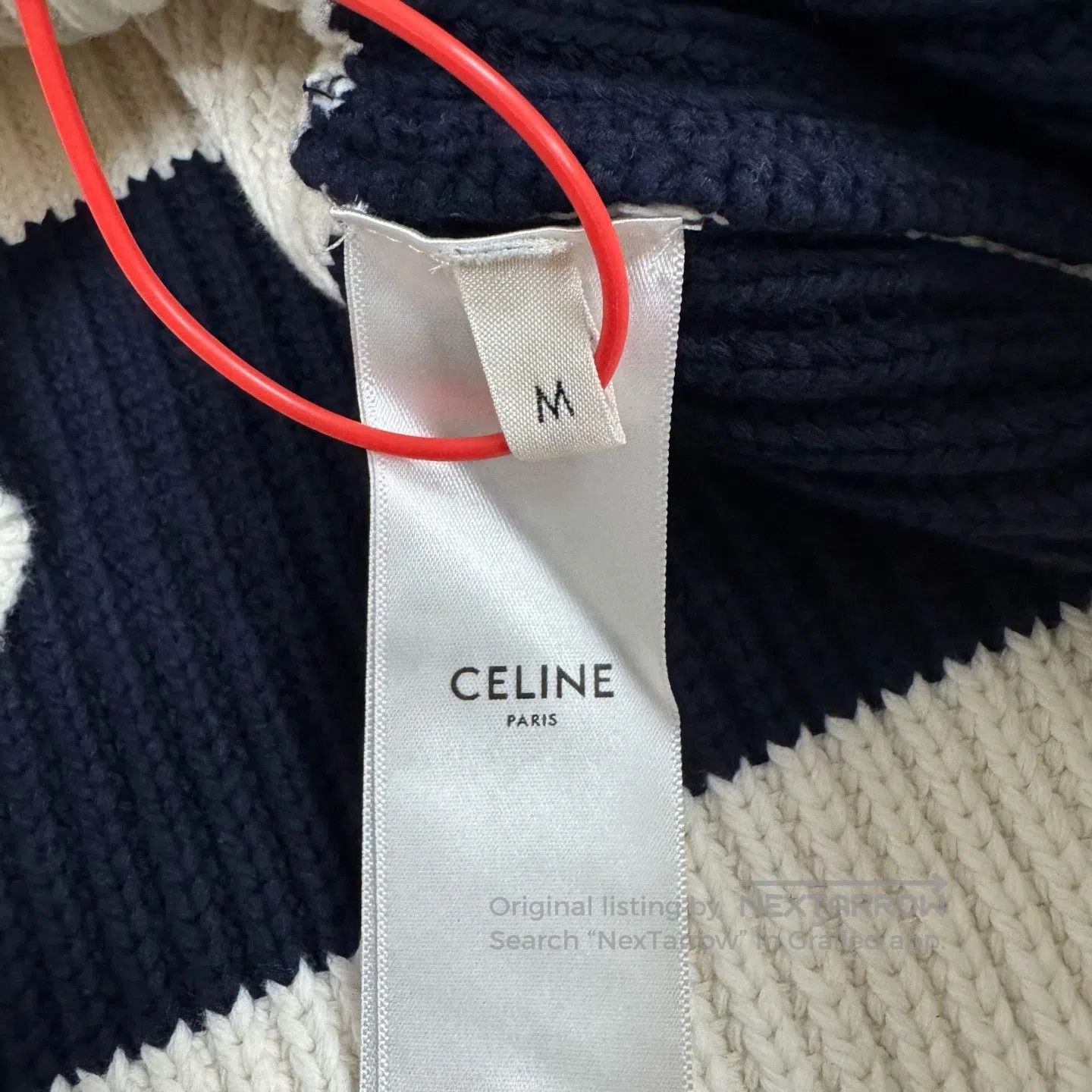 Celine CELINE Alphabet logo, stripes, knit sweater| Size M / US 6-8 / IT 42-44 - 8 Thumbnail