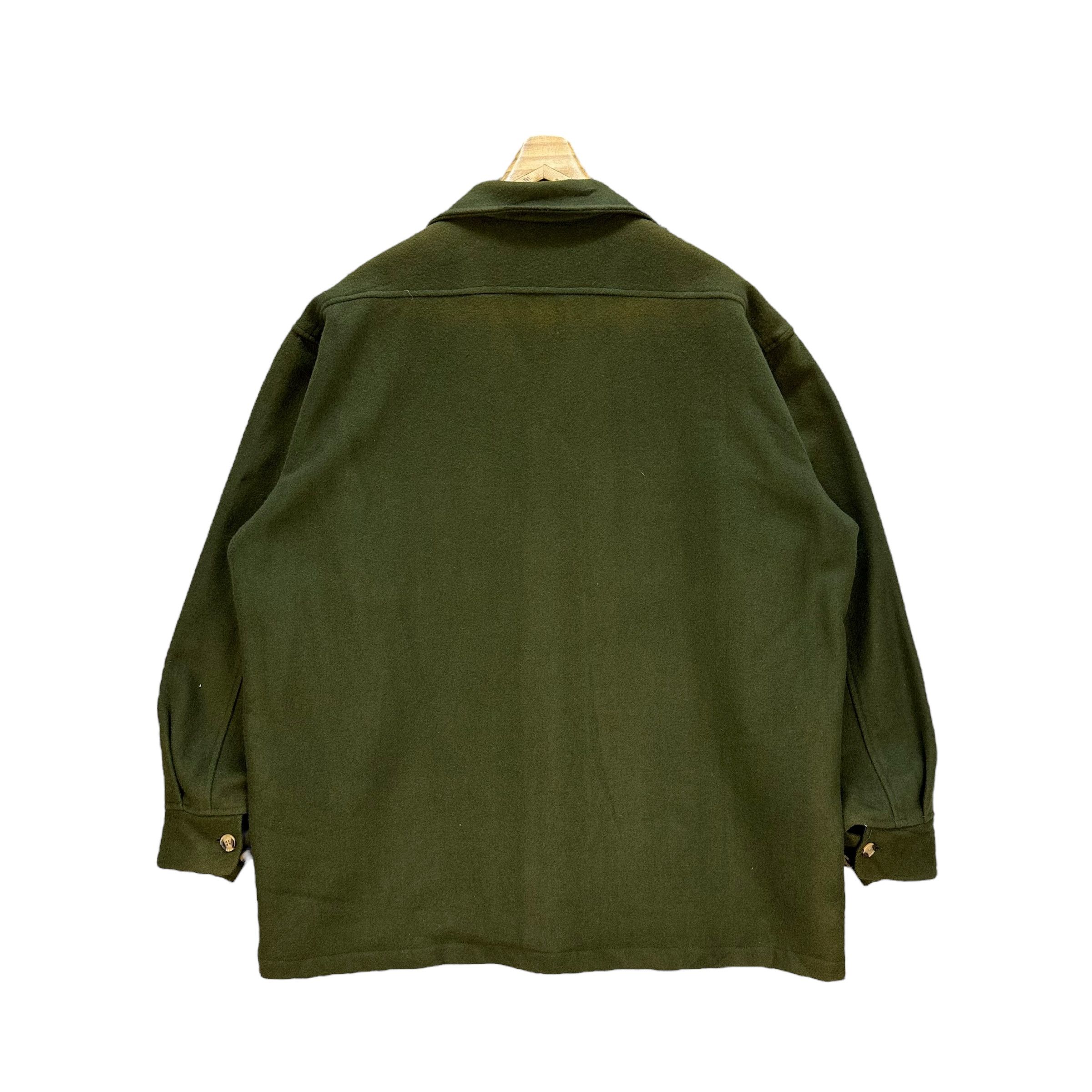 Stussy 90’s STUSSY Workwear Green Wool Flannel Jacket #105-1460 Size US L / EU 52-54 / 3 - 14 Thumbnail