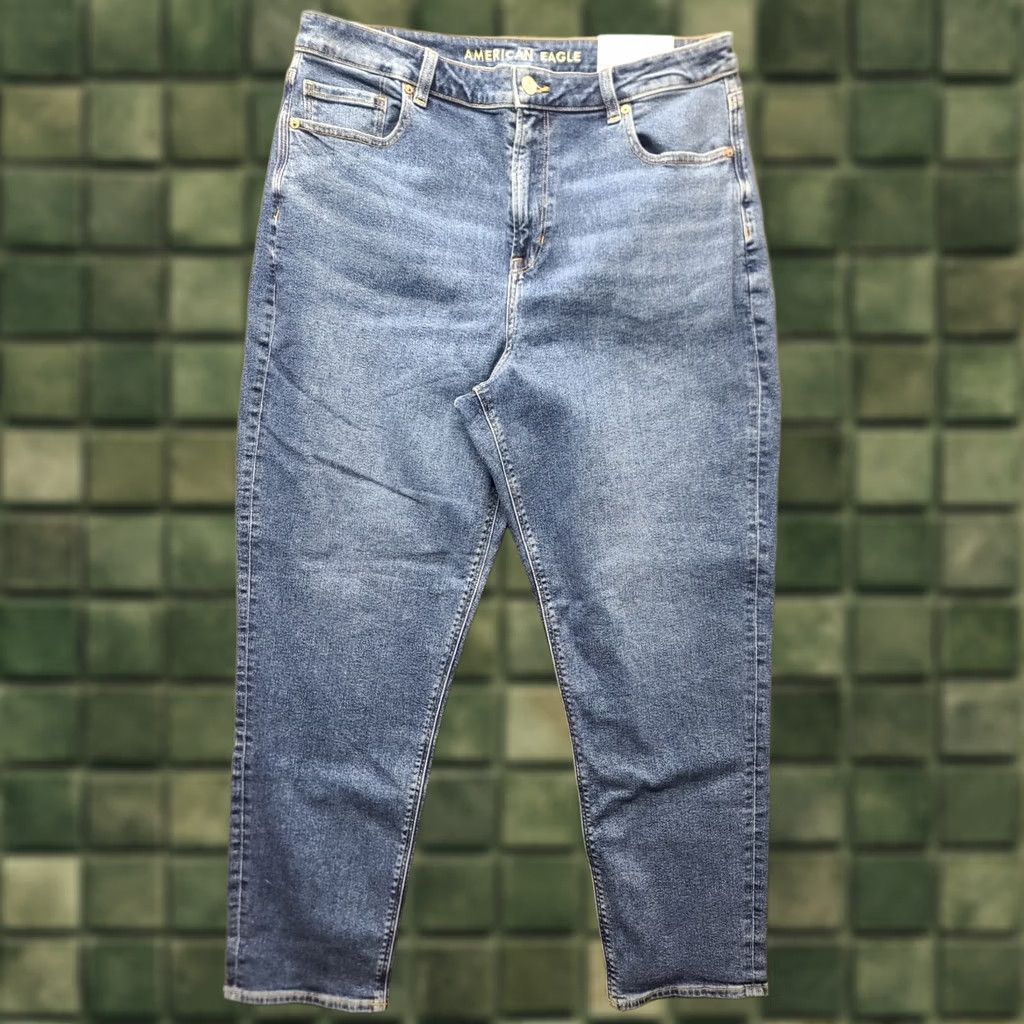 American Eagle Outfitters American Eagle Outfitters Mom Jean Womens 16 33x29 Relaxed Fit High Rise Ankle Stretch Blue Denim 90s Retro Size 38" / US 16 / IT 52 - 1 Thumbnail