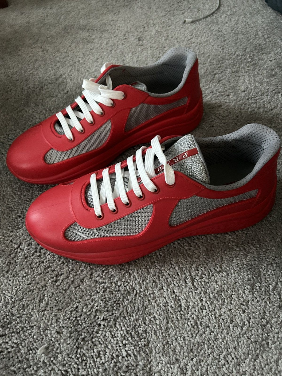 Prada American Cup Soft Rubber And Bike Fabric Sneakers Size US 12 / EU 45 - 5 Thumbnail