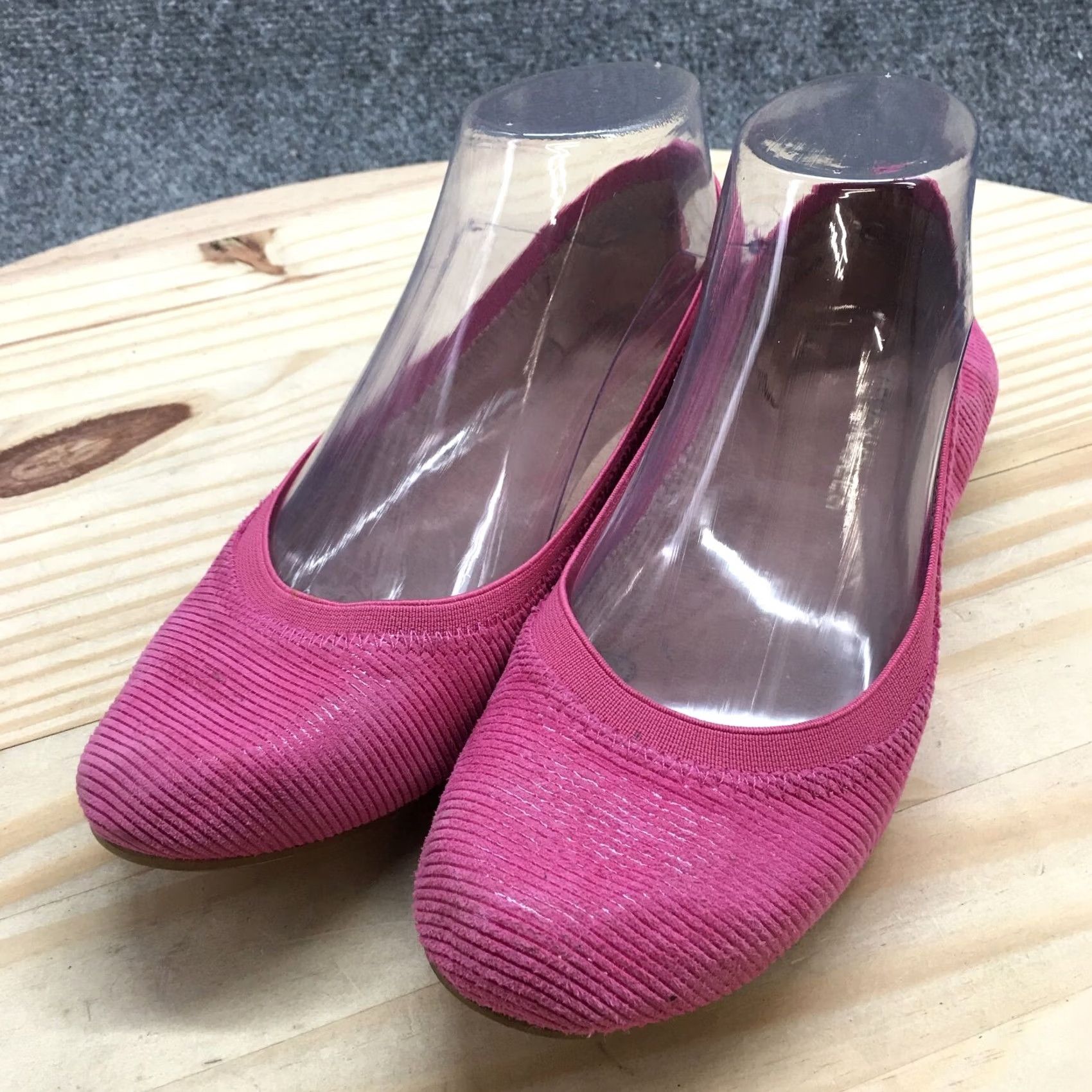Vintage Aerosoles Ballet Flats Womens 6.5M Pink Fable Round Toe Casual Comfort Suede Size US 7 / IT 37 - 3 Thumbnail