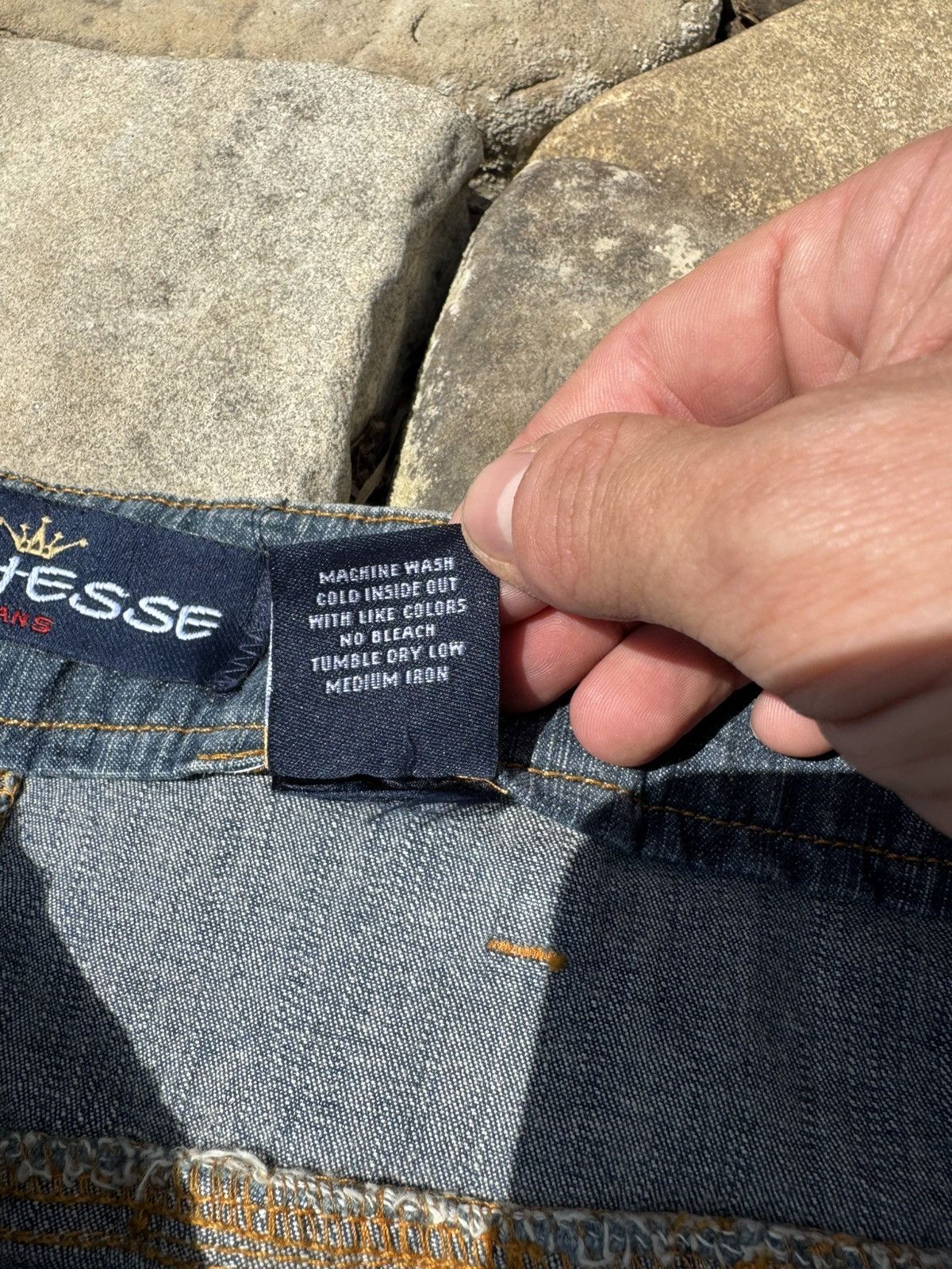 Japanese Brand Vintage Duchesse Blue Denim Y2k Mini Skirts Size 34" / US 12 / IT 48 - 6 Thumbnail