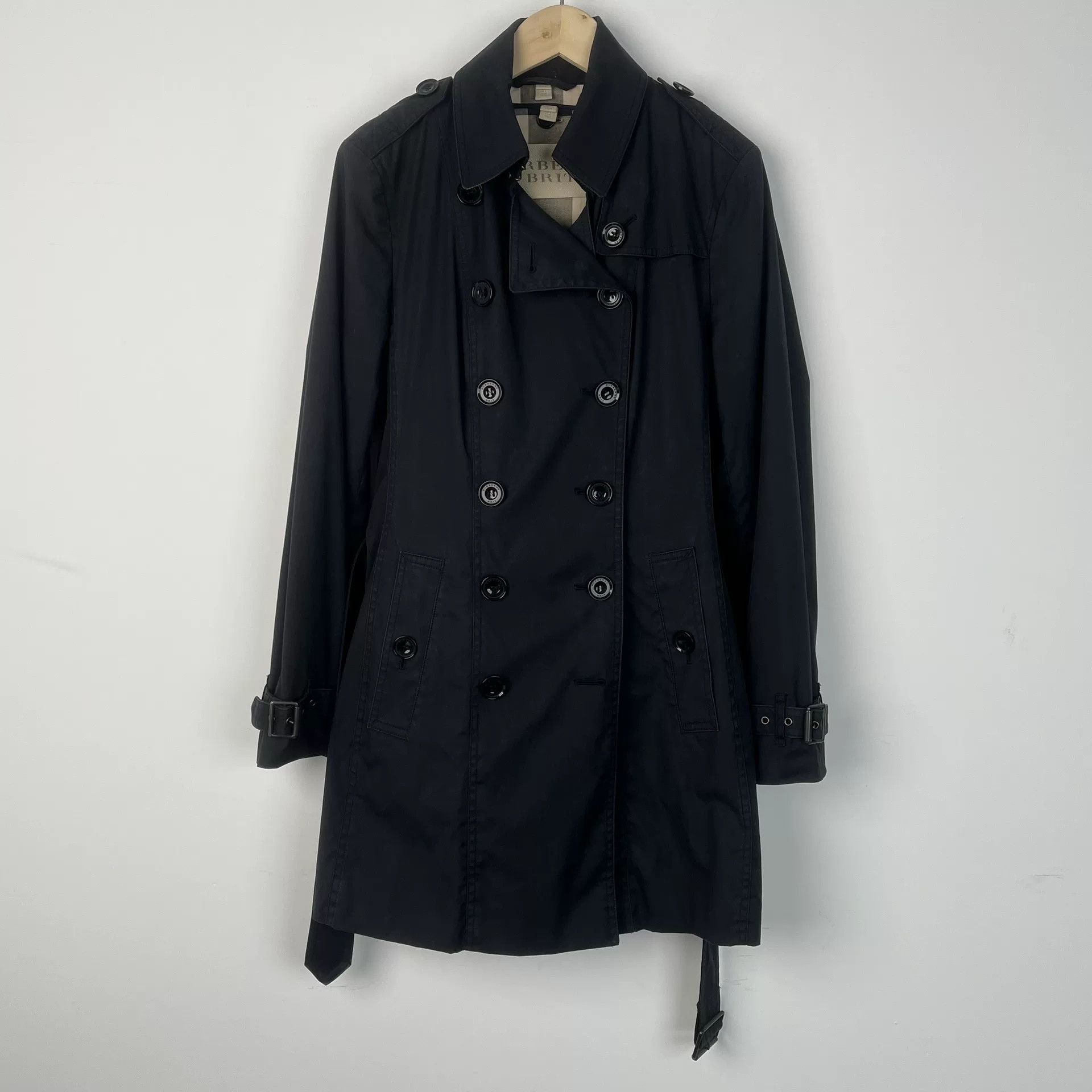 Burberry Burberry Brit Black Trench Coat Size US M / EU 48-50 / 2 - 1 Thumbnail