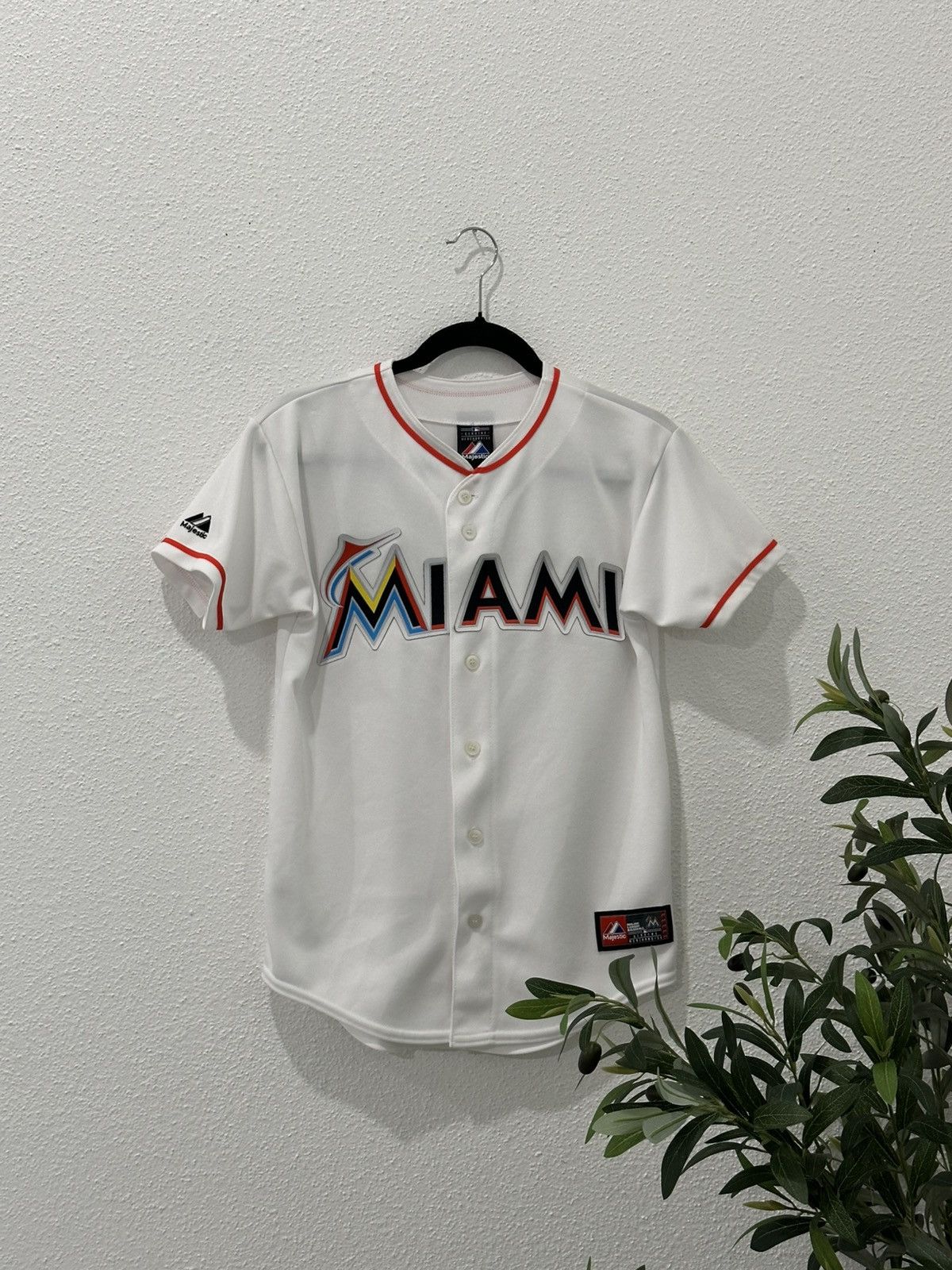 MLB Vintage Miami Marlins Majestic Baseball Jersey Womens L USA Size L / US 10 / IT 46 - 1 Thumbnail