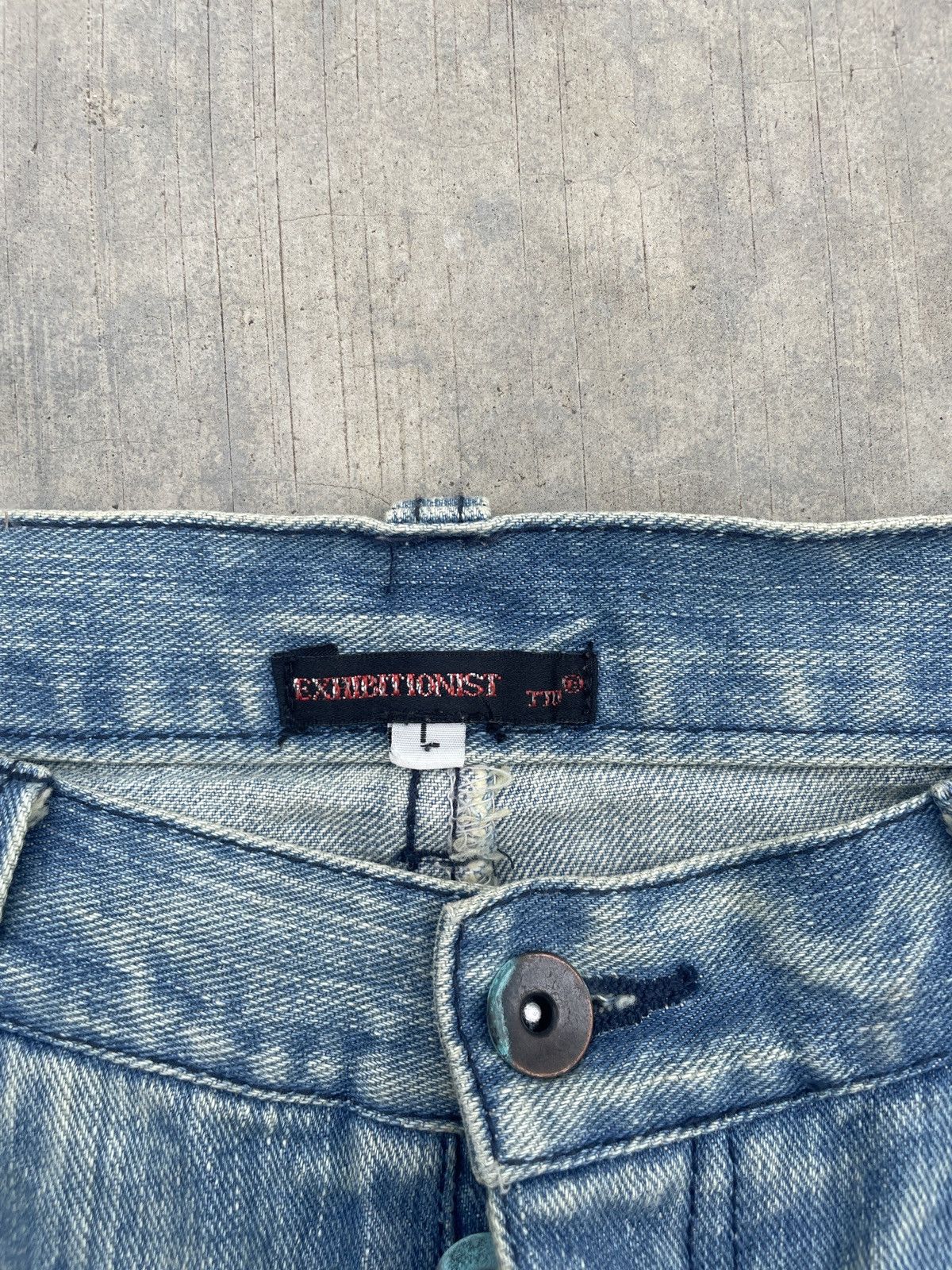 Japanese Brand 2000s japanese EXHIBITIONIST sukajan floral distressed jeans Size US 32 / EU 48 - 4 Thumbnail