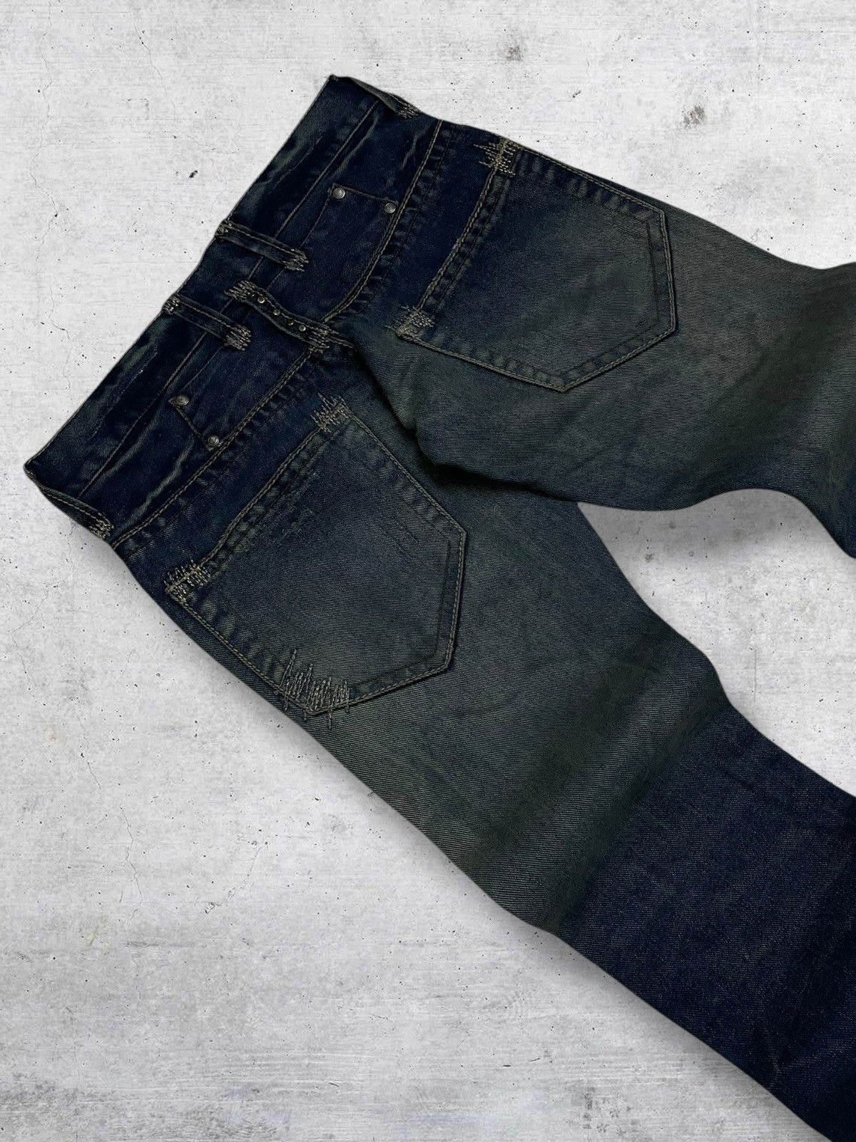 GOSTAR DE FUGA VINTAGE LAGUST SCAB 90S JAPAN DESIGNER RIPPED ROCKSTAR DENIM Size US 30 / EU 46 - 16 Thumbnail