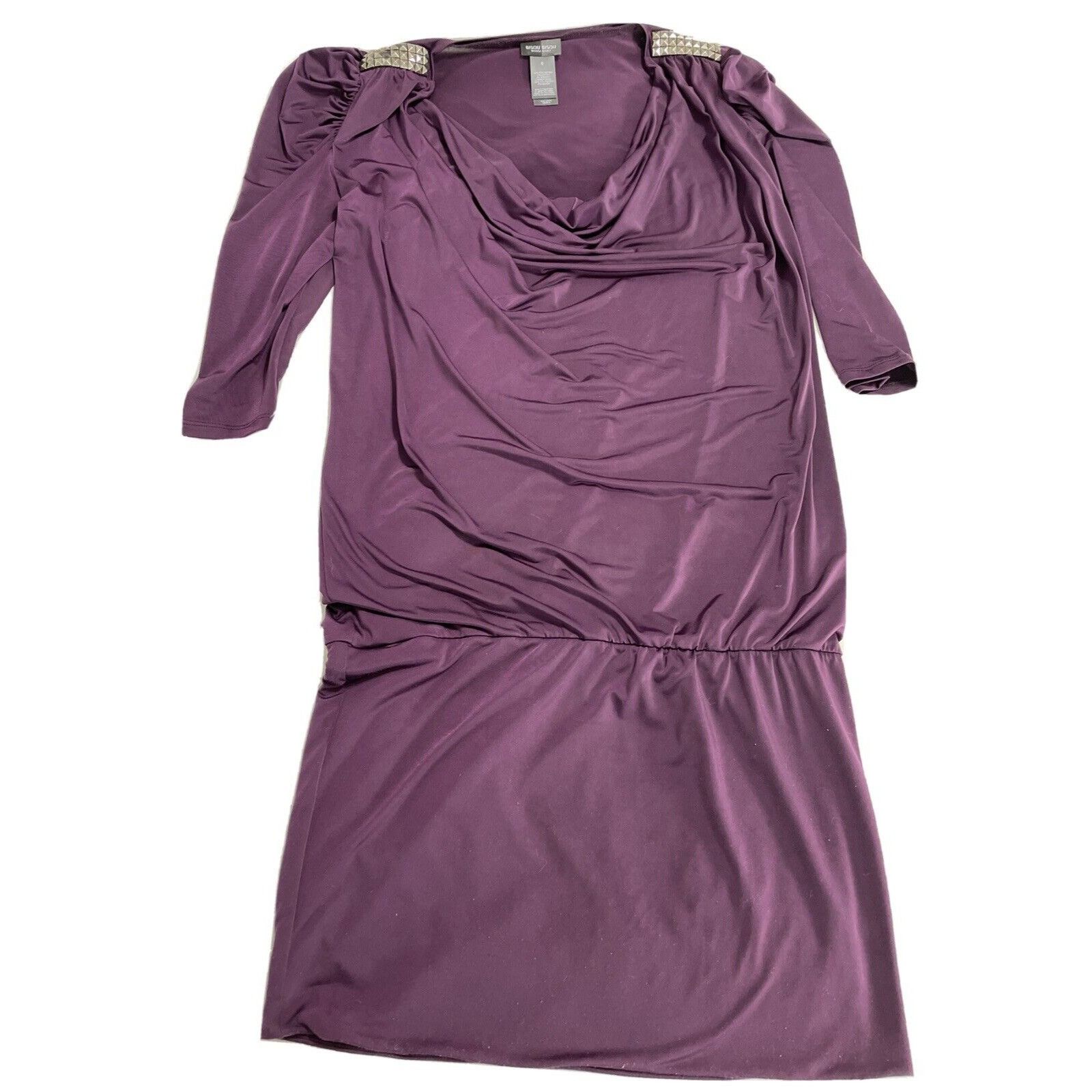 Other Bisou Bisou Plum Women's Stretch Mini Dress With Ruche And S Size M / US 6-8 / IT 42-44 - 1 Thumbnail