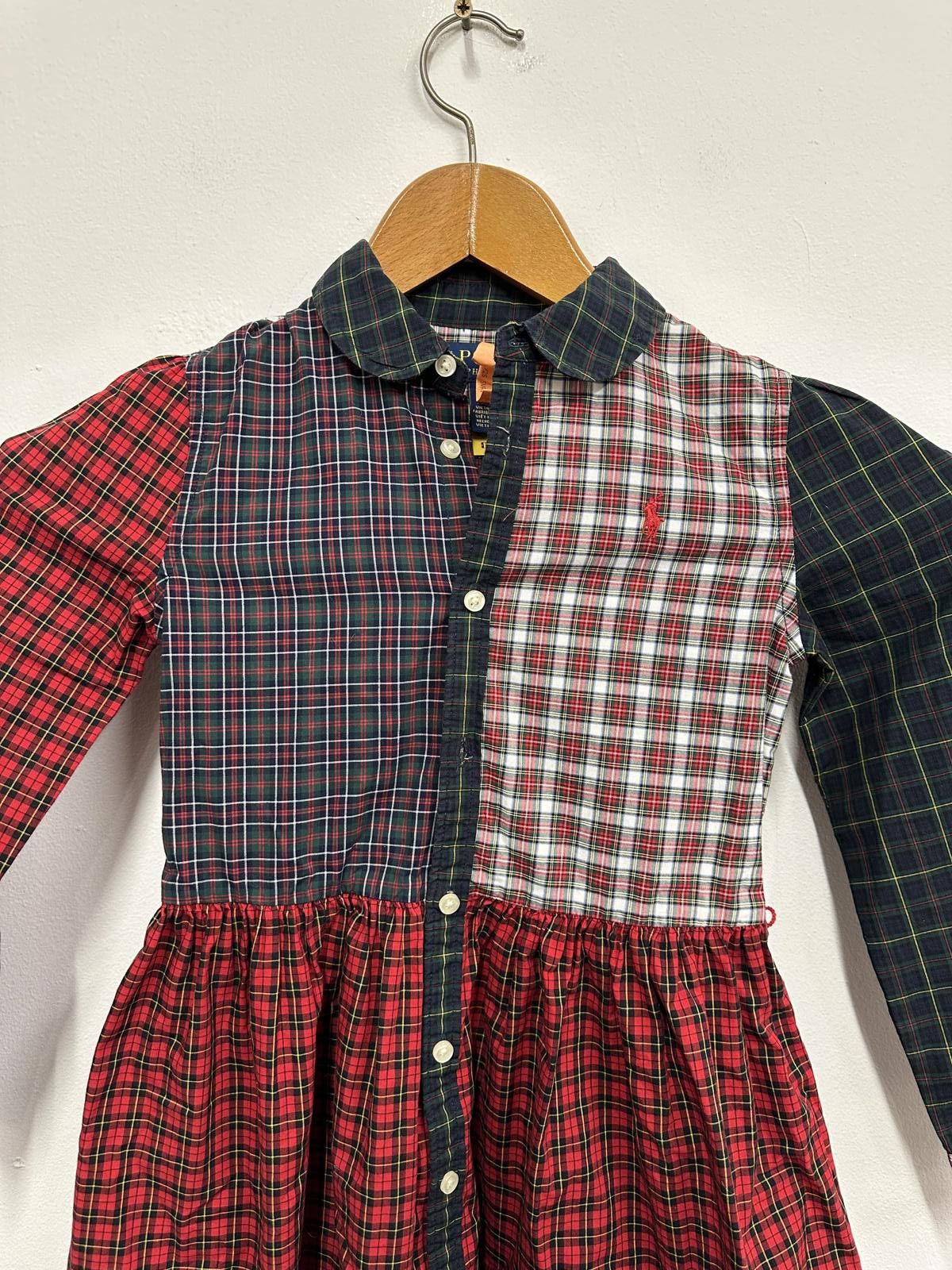 Polo Ralph Lauren Children’s Ralph Lauren Patchwork Plaid Button-Up Dress Size ONE SIZE - 3 Thumbnail