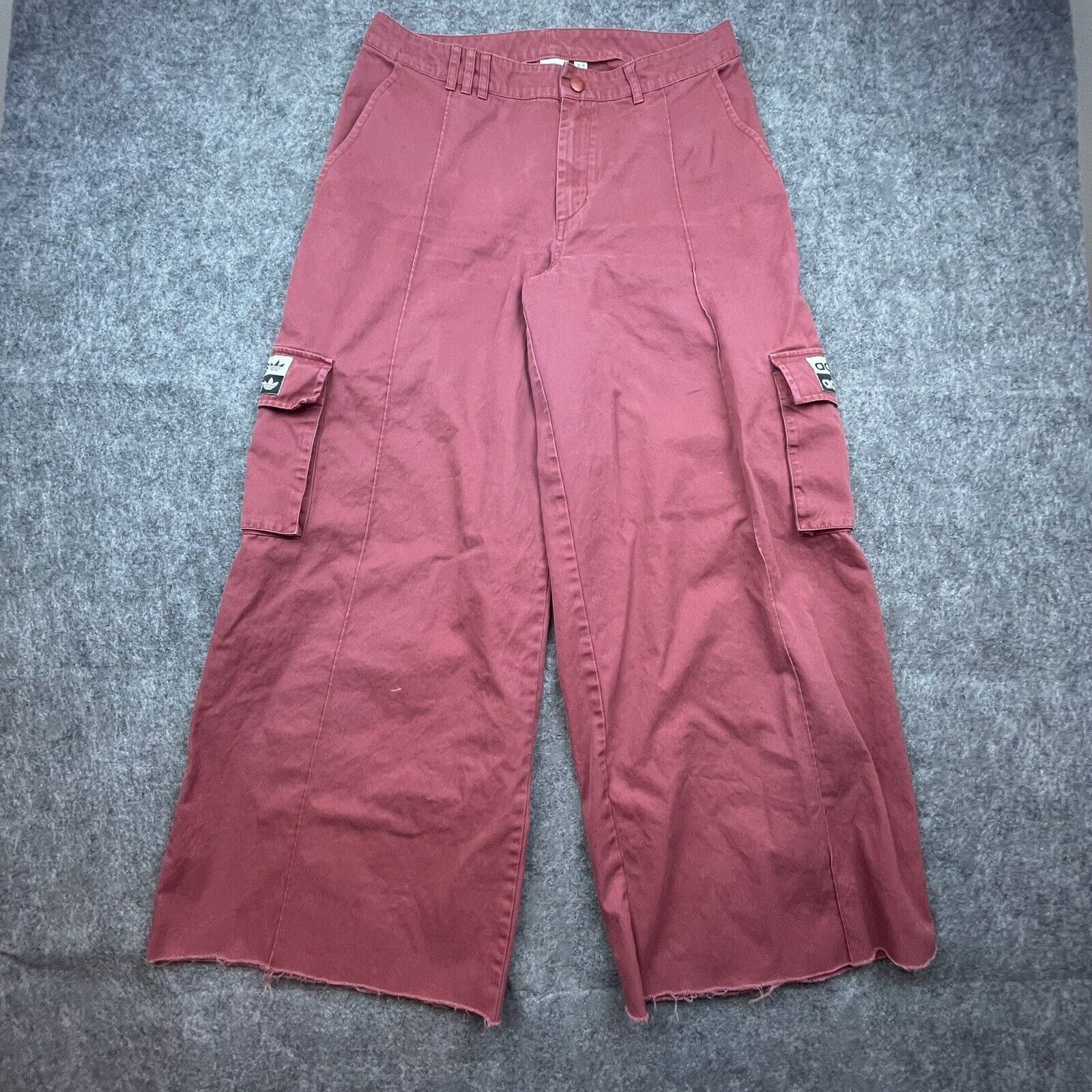 Adidas Adidas Pants M 14 Red Baggy Cargo Track Wide Leg Streetwear Size 36" / US 14 / IT 50 - 1 Thumbnail