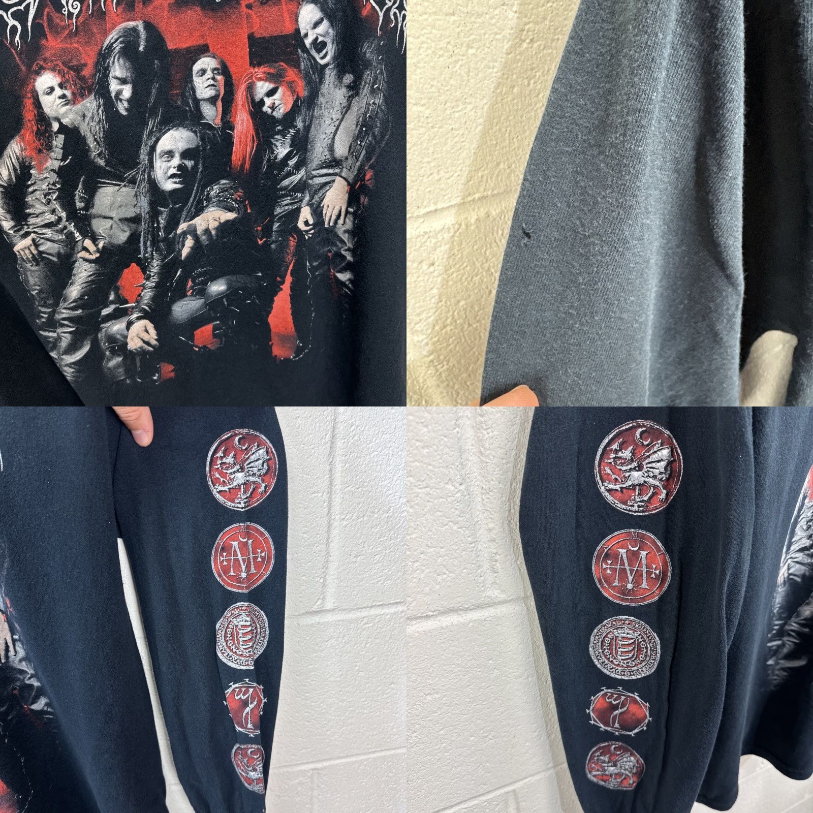 Gildan VINTAGE Cradle Of Filth Long Sleeve Shirt Black Men XL Graphic Print Logo 2000s Band Gothic Metal - Gildan Heavy Cotton Size US XL / EU 56 / 4 - 8 Thumbnail