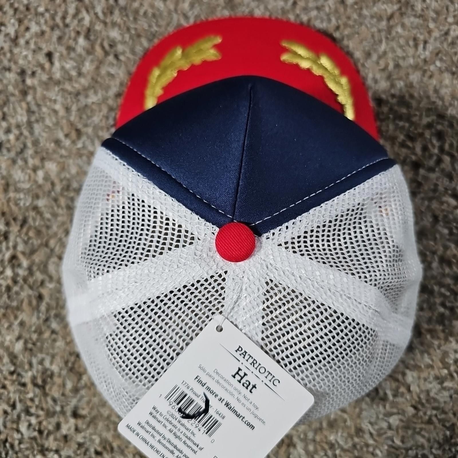 Calibrate Patriotic 1776 4th Of July Hat Adult SnapBack Trucker Mesh Size ONE SIZE - 4 Thumbnail