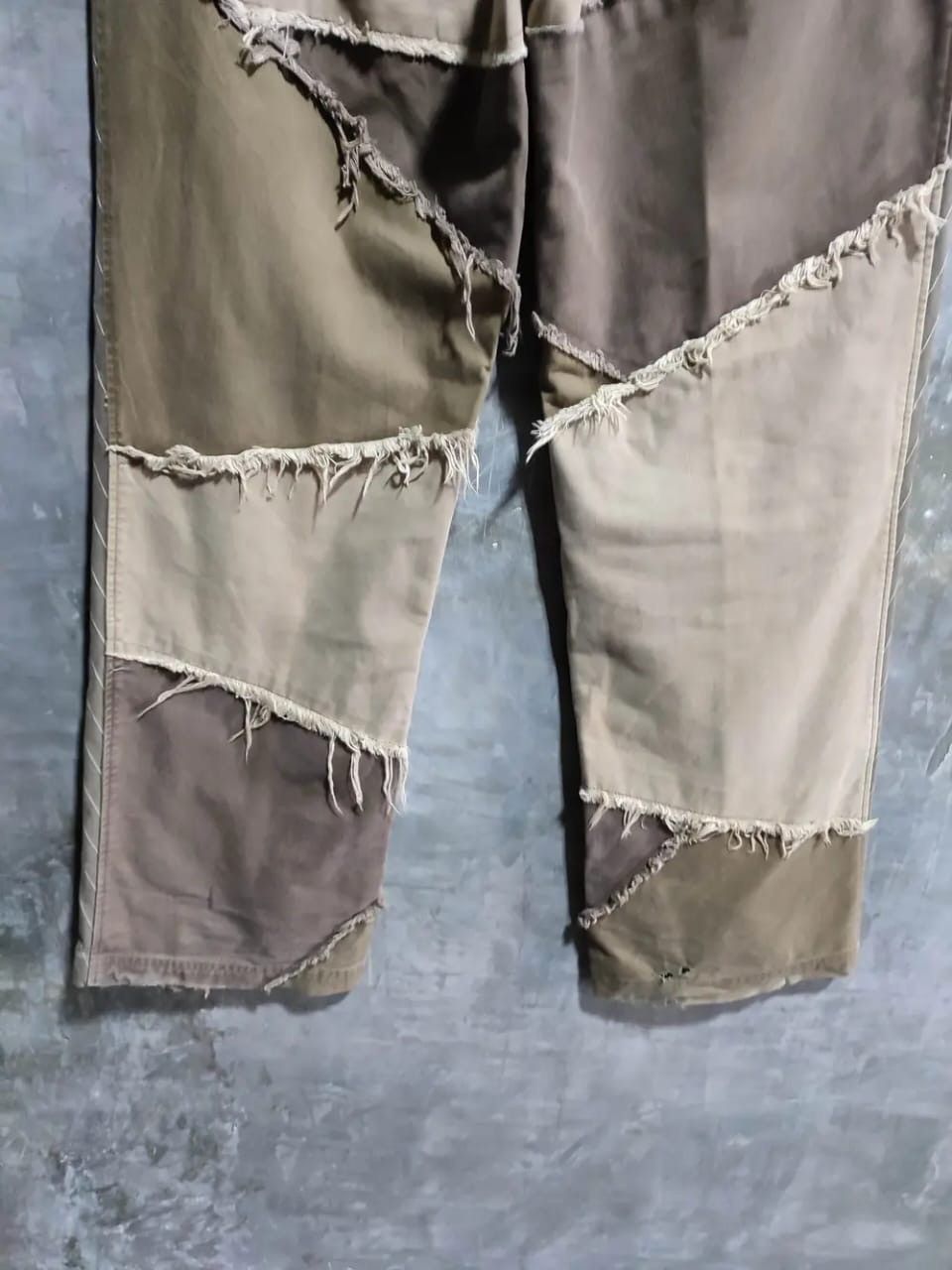 Japanese Brand Progresive Tasso Frayed Patchwork Pants Size US 32 / EU 48 - 9 Thumbnail