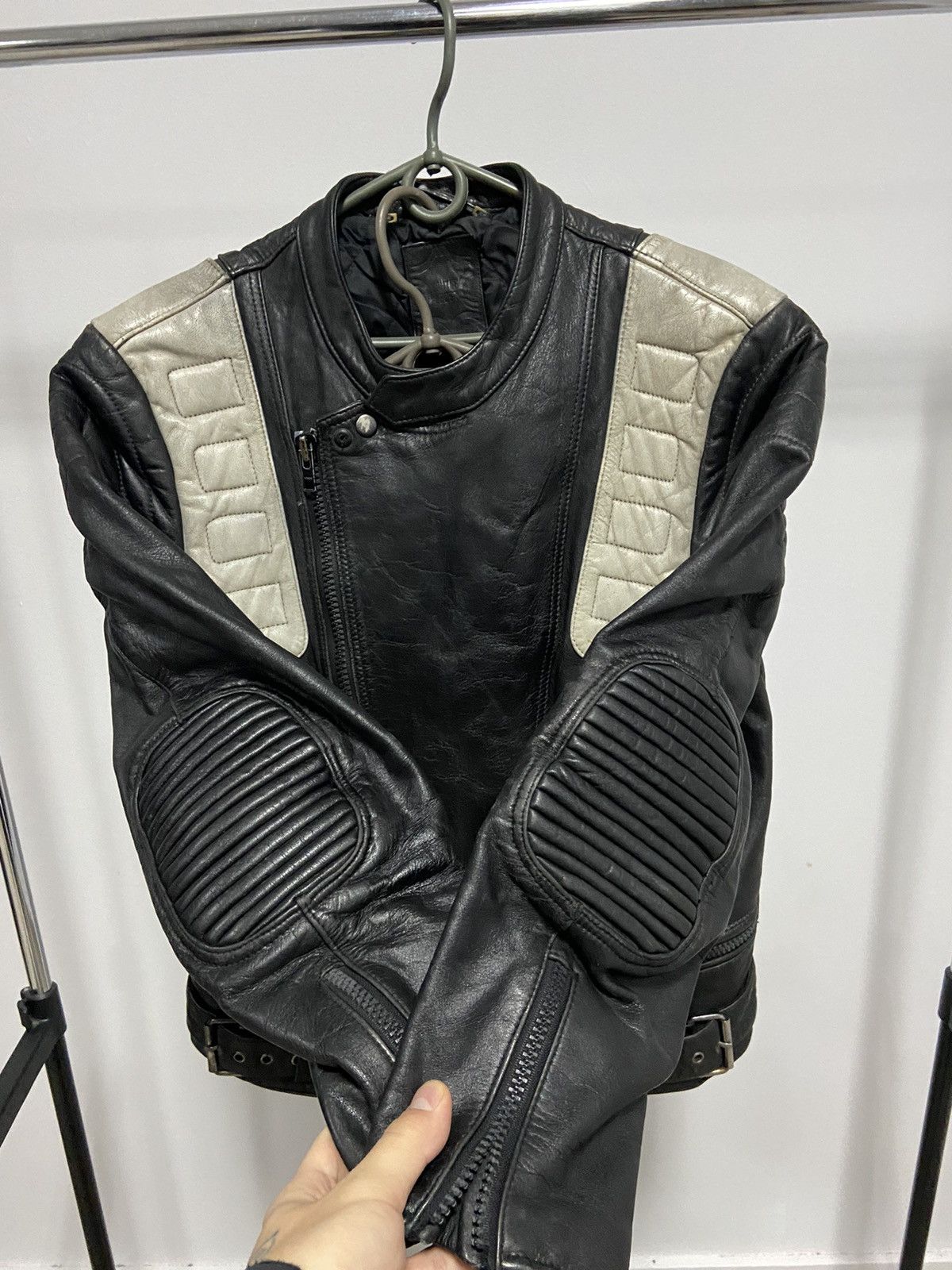 Vintage Racing moto leather jacket vintage zip biker motorcycle Size US M / EU 48-50 / 2 - 4 Thumbnail