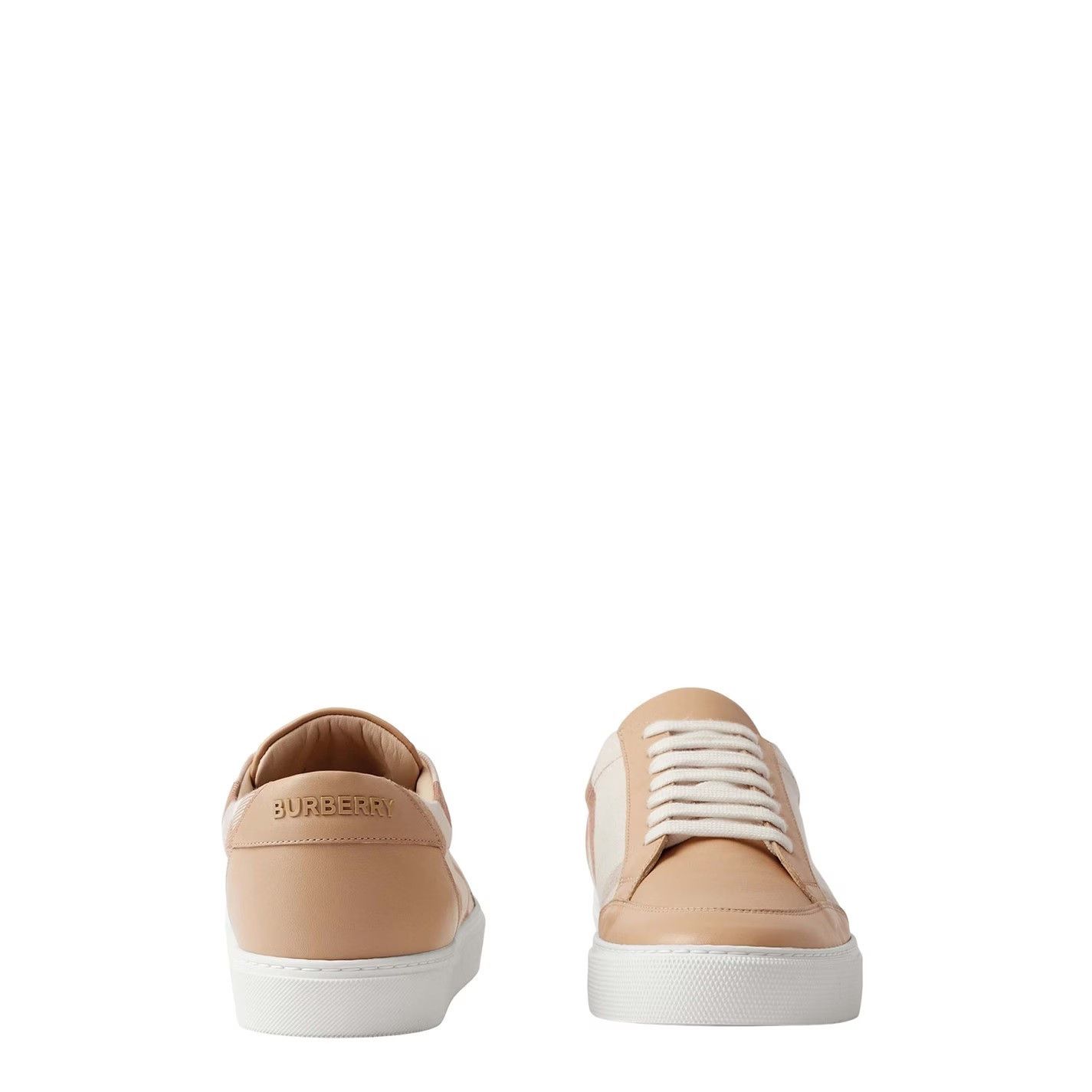 Burberry Burberry Salmond Check Sneakers Beige Women's US 7 EU 37 Size US 7 / IT 37 - 5 Thumbnail