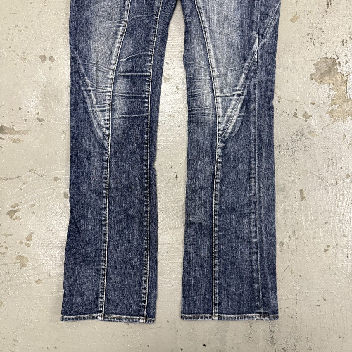 Michel Klein 2000s Mk.Michel Klein Homme Buckle Back Punk Panel Jeans Size US 30 / EU 46 - 4 Thumbnail