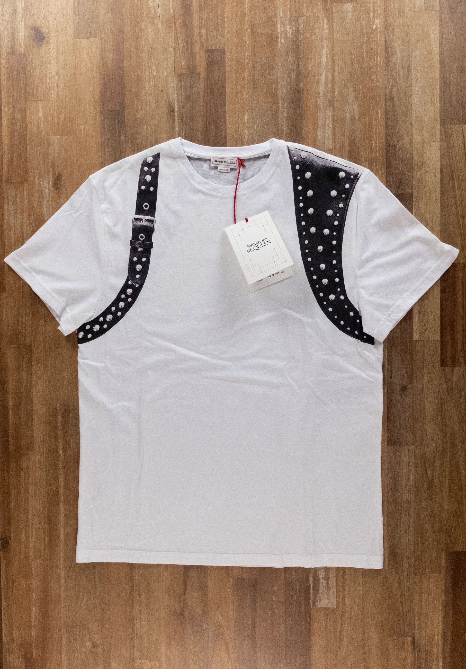 Alexander McQueen ALEXANDER MCQUEEN white Stud Harness t-shirt Medium q Size US M / EU 48-50 / 2 - 1 Thumbnail