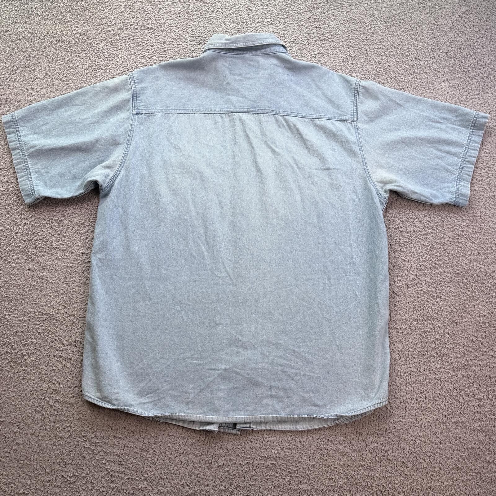 Harley Davidson Vintage Y2K Harley-Davidson Denim Short Sleeve Button Up XL Size US XL / EU 56 / 4 - 2 Thumbnail
