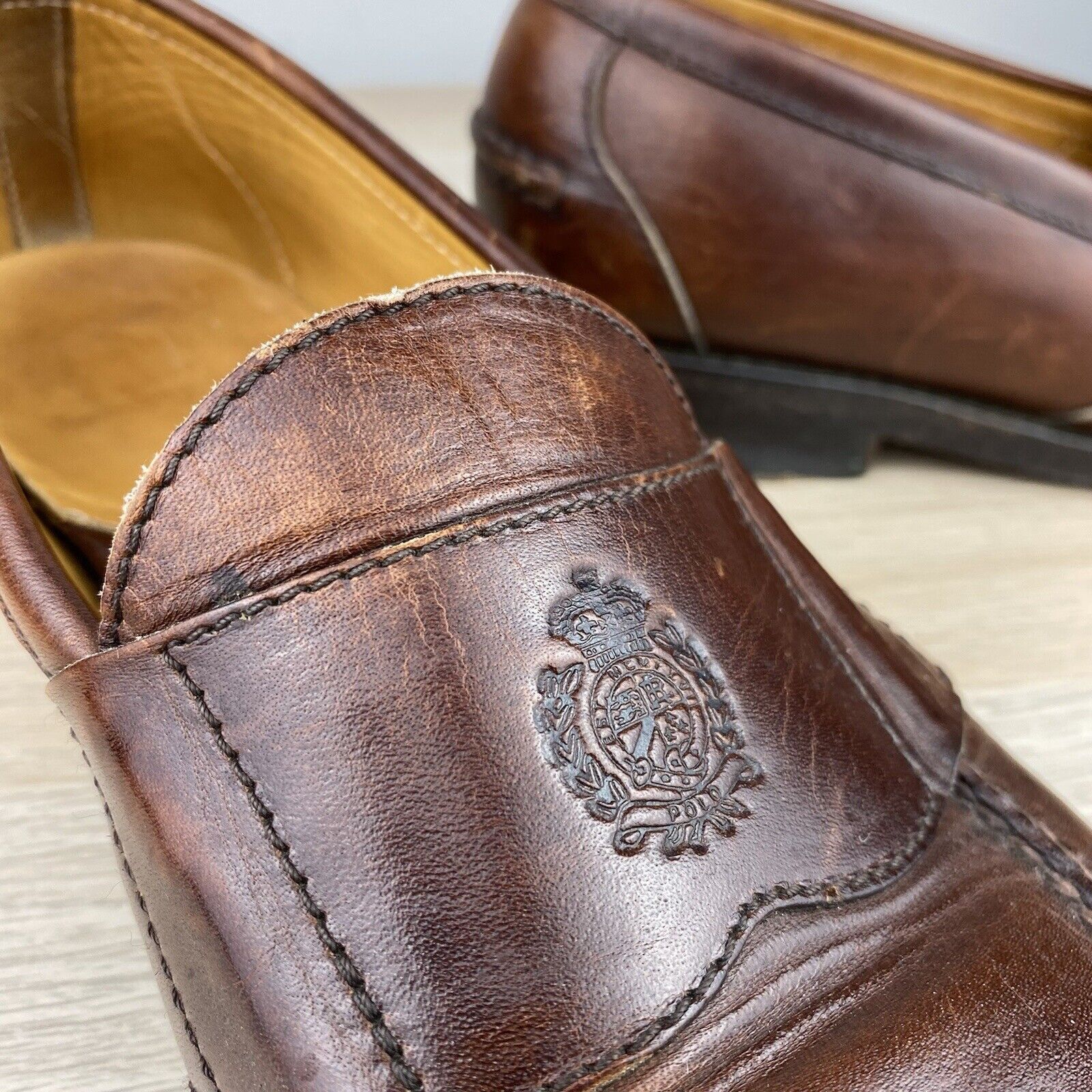 Polo Ralph Lauren Vintage Polo Ralph Lauren Stadium Crest Penny Loafers 11.5D Size US 11.5 / EU 44-45 - 23 Thumbnail