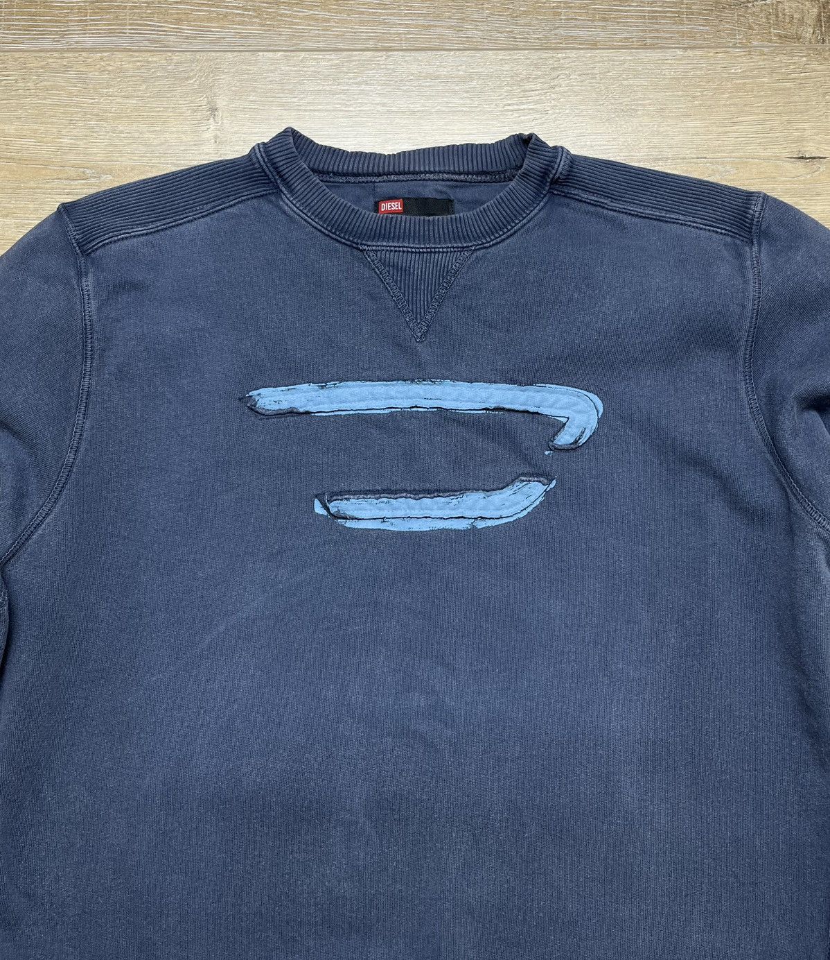 Diesel VTG WASED DIESEL BIG LOGO SWEATSHIRT Size US L / EU 52-54 / 3 - 2 Thumbnail