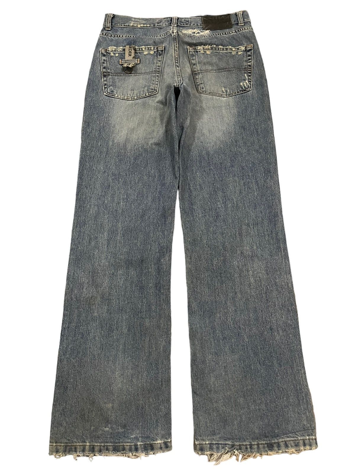 Richmond Denim Vintage Richmond Denim Blue Wash Distress Baggy Jeans Size US 31 - 2 Thumbnail