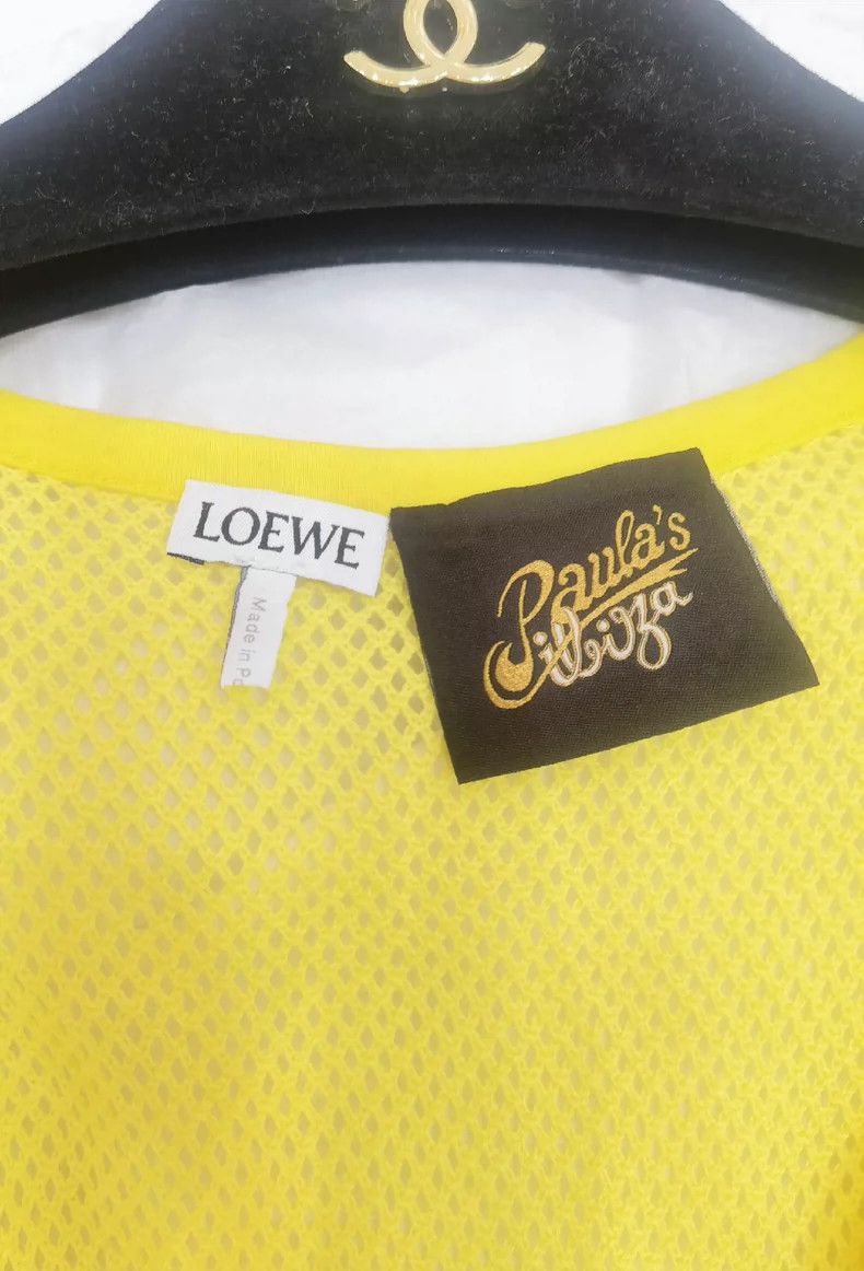 Loewe LOEWE Yellow lettering mesh vest Size S / US 4 / IT 40 - 8 Thumbnail
