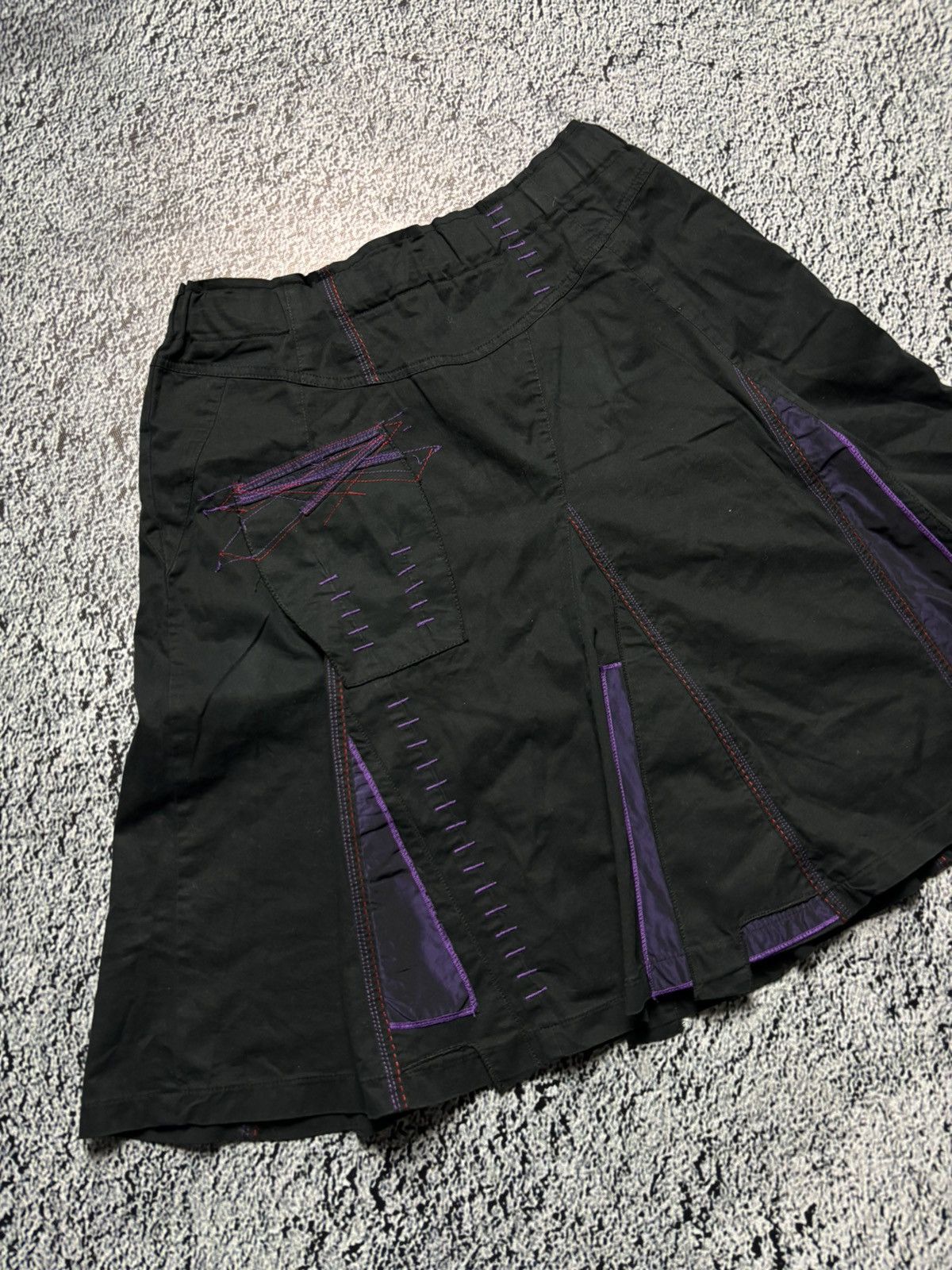 If Six Was Nine Vintage asymmetrical midi skirt with embroidery Size 29" - 3 Thumbnail