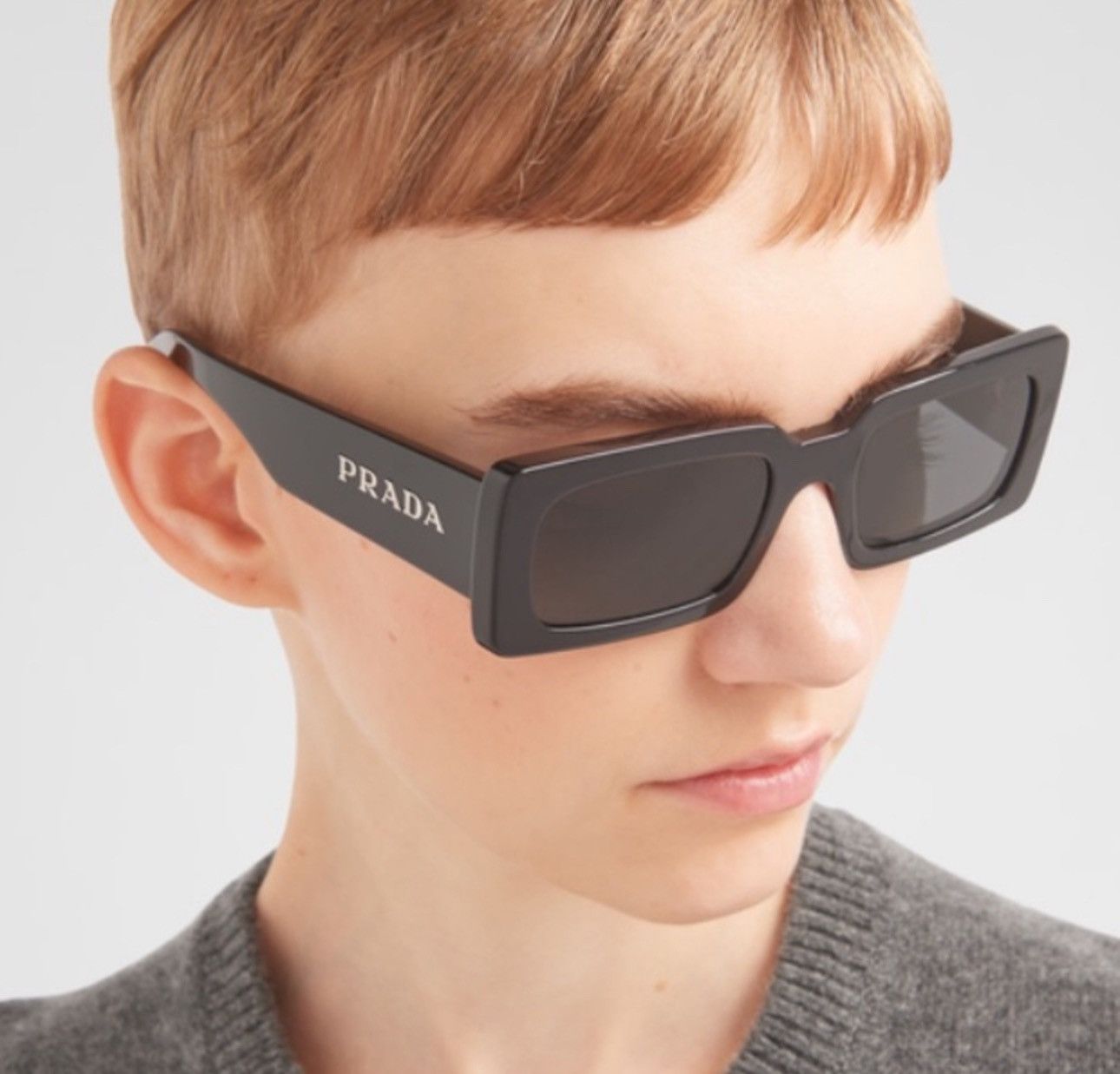 image of New Prada Pra07S 1Ab5S0 Women Sunglasses Pra A07 Spr A07 in Black