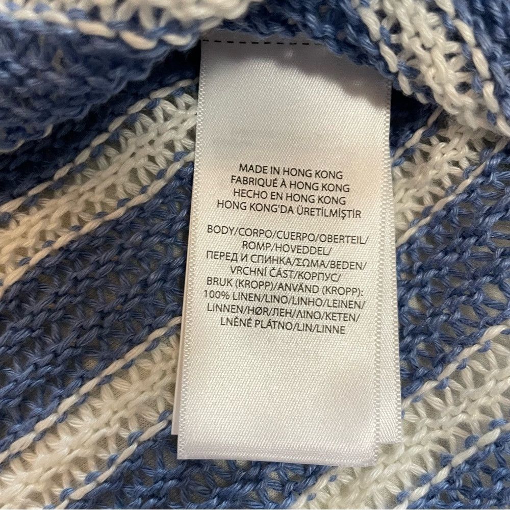 Polo Ralph Lauren NWT New $ 99 Polo Ralph Lauren Linen Blue White Striped Swe Size L / US 10 / IT 46 - 8 Thumbnail