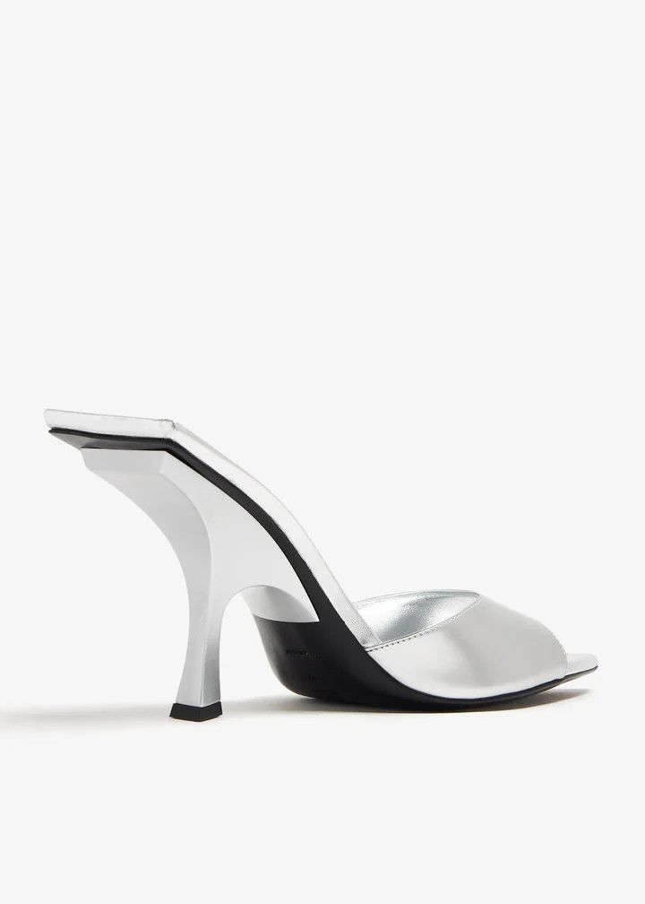 The Attico o1mle0526 Esther Mules in Silver Size US 8 / IT 38 - 3 Thumbnail