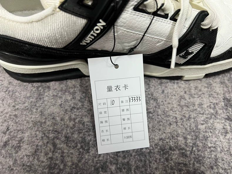 Louis Vuitton Louis Vuitton TRAINER black and white panda denim board sh Size US 10 / EU 43 - 8 Thumbnail