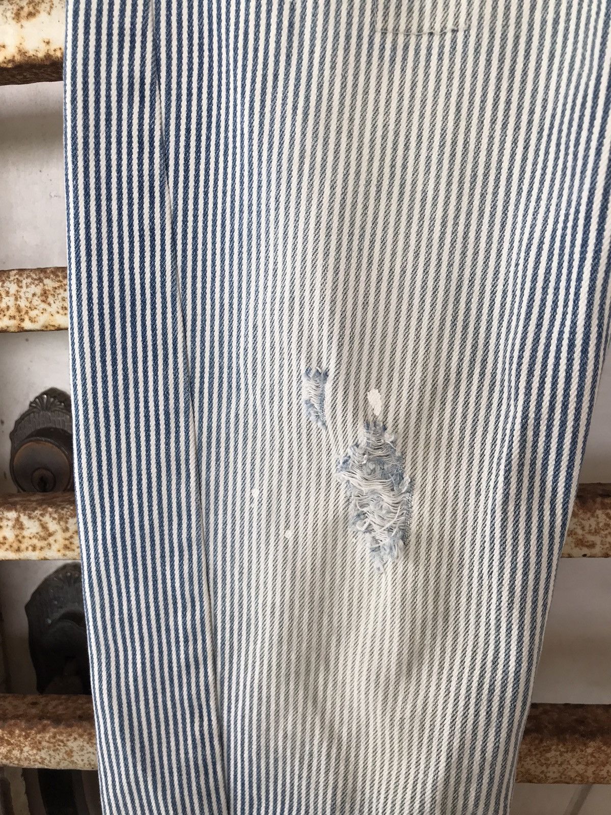 Japanese Brand × Seditionaries Japanese Hickory Bondage Zipper Jeans Slim Straight Size US 31 - 8 Thumbnail