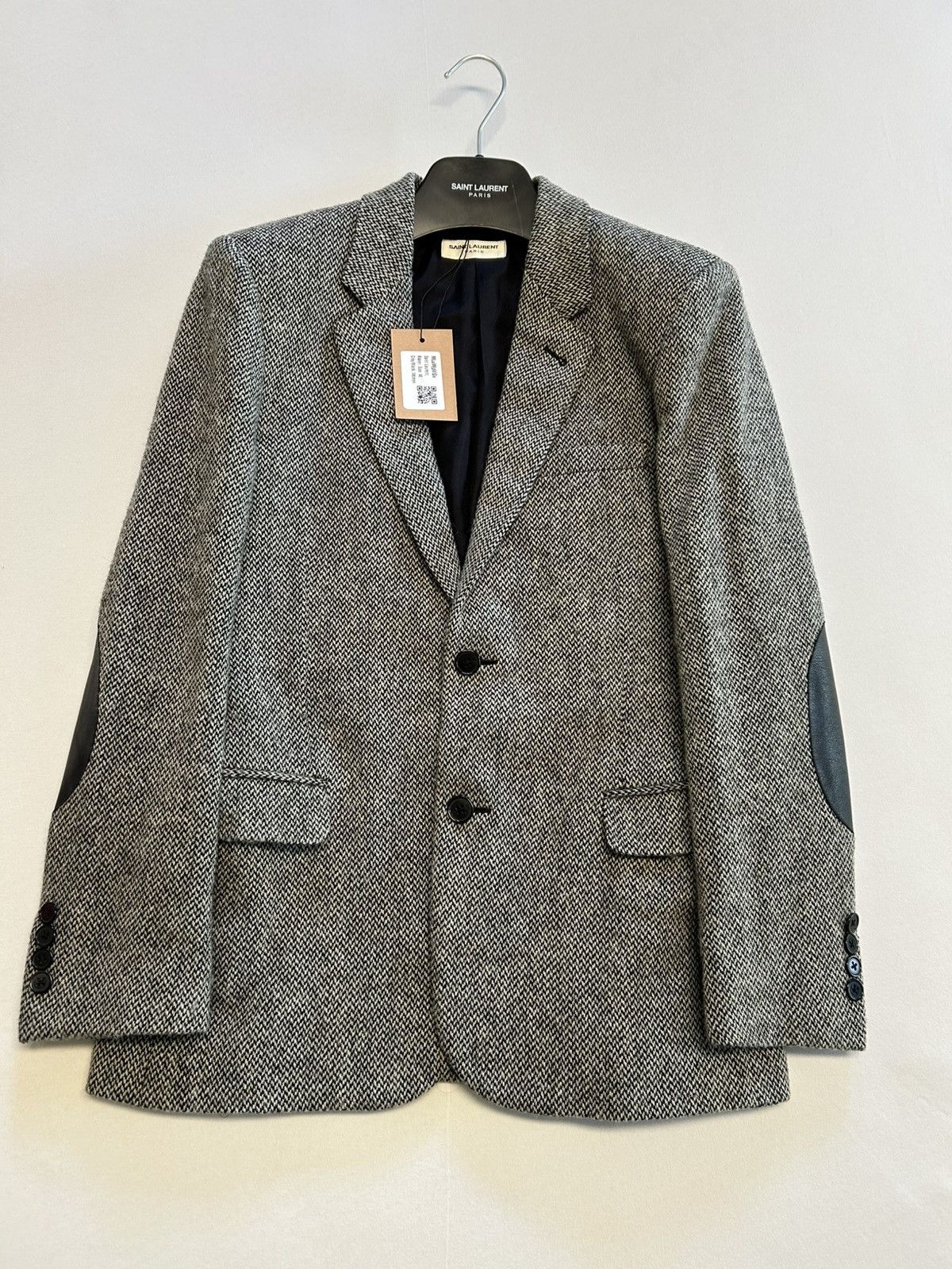 Hedi Slimane × Saint Laurent Paris FW2013 Runway Tweed Wool Blazer Size 48L - 4 Thumbnail