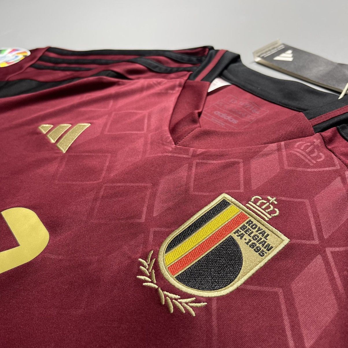 Vintage 13-14 Y BELGIUM ADIDAS 2024 EURO SOCCER JERSEY #7 DE BRUYNE Size US XXS / EU 40 - 5 Thumbnail