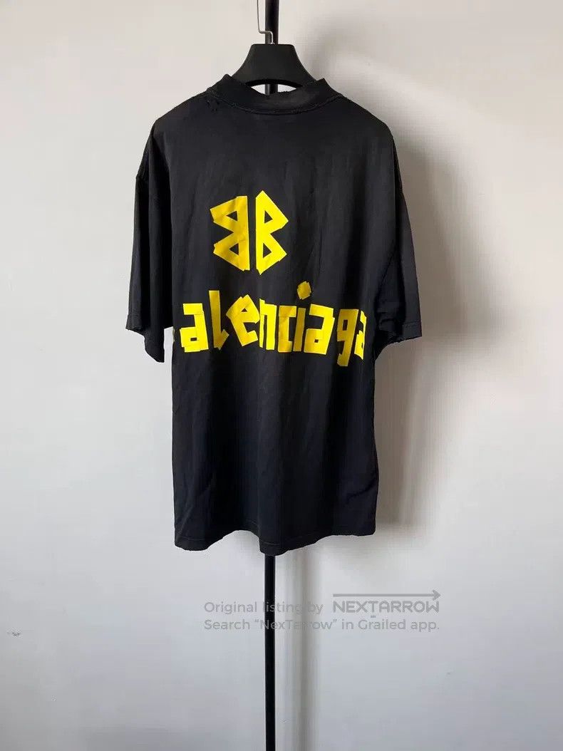 Balenciaga Balenciaga Tape Alphabet Logo Print Ribbed Knit Round Neck Size US XS / EU 42 / 0 - 2 Thumbnail