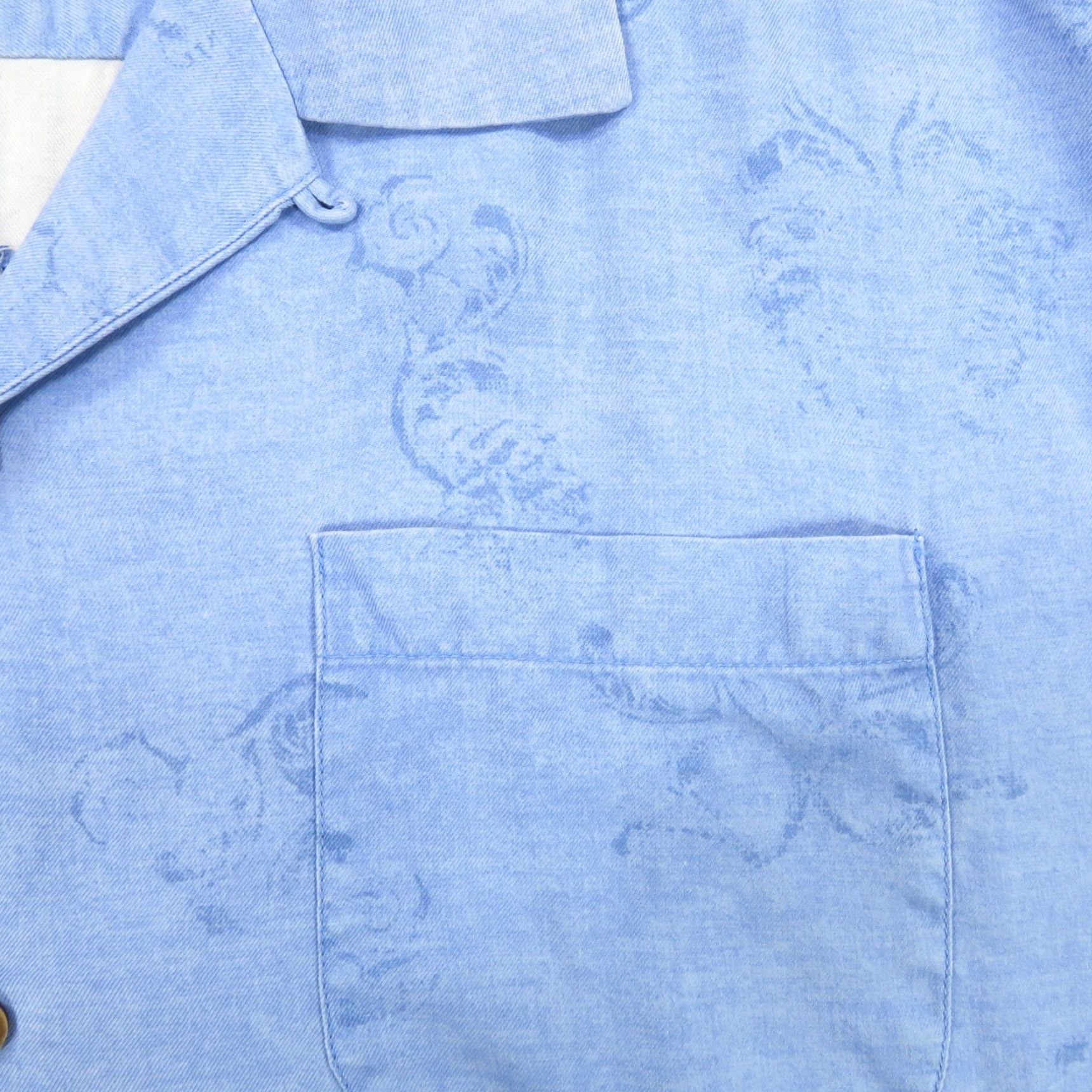 Tommy Bahama VINTAGE Tommy Bahama Silk Shirt XL Men Embroidered Button-Up Blue Floral Print Beach Hawaiian Tropical Shirt Mens Size US XL / EU 56 / 4 - 3 Thumbnail