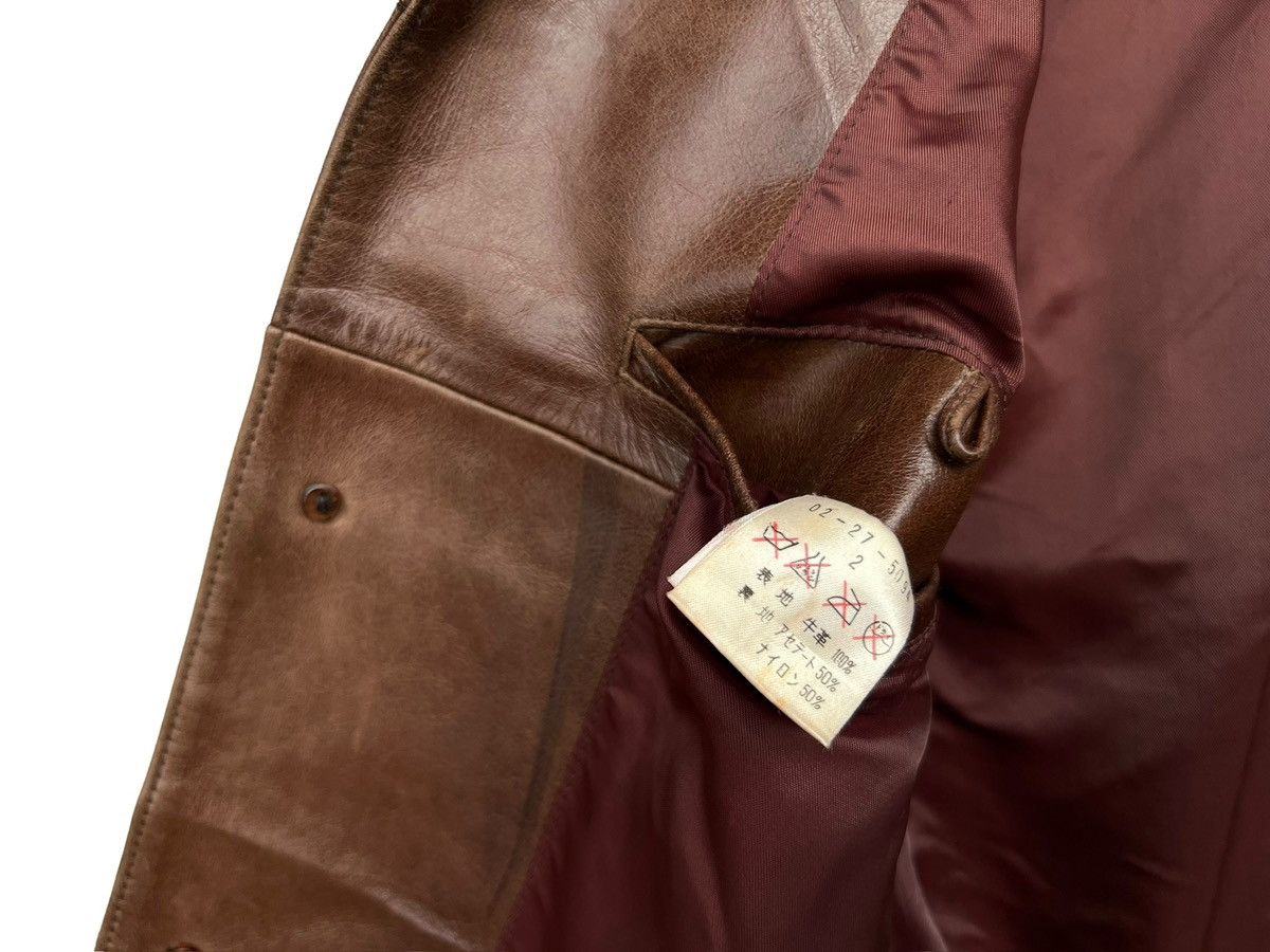 Vintage Vintage Atelier Sab Soft Brown Leather Jacket Trench Coat Size US S / EU 44-46 / 1 - 10 Thumbnail