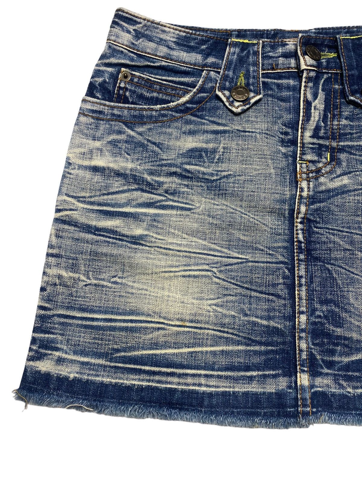 Vintage 2000s G.O.A - Washed Mini Skrit Denim Size 26" / US 2 / IT 38 - 3 Thumbnail