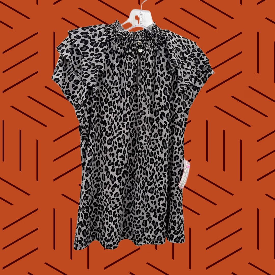 Anne Klein Anne Klein Tank Top Gray Leopard Size Medium - Pre-Owned / Regular Size M / US 6-8 / IT 42-44 - 1 Thumbnail