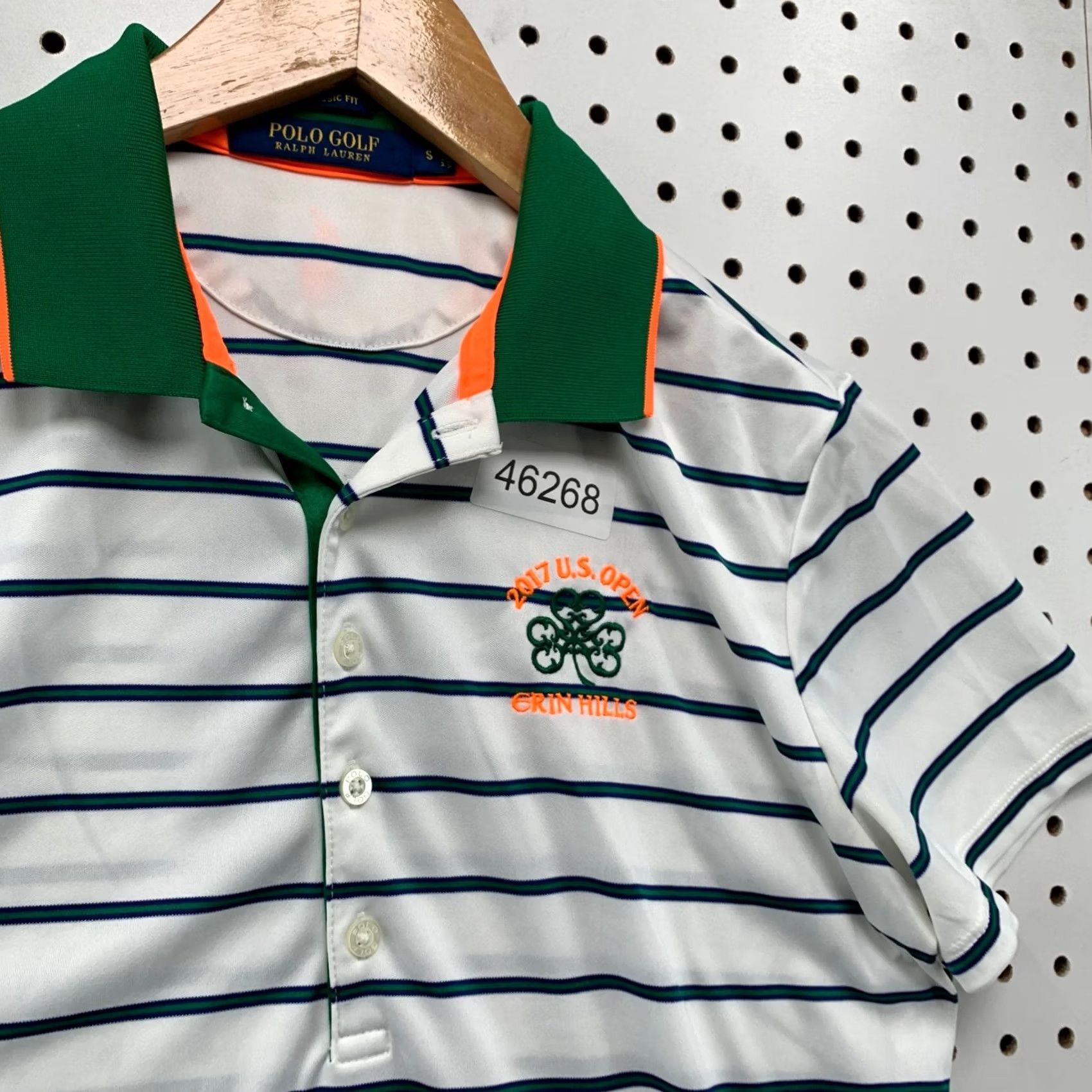 Polo Ralph Lauren Polo Ralph Lauren Shirt Mens S White Open Green Striped Erin Hills Size US S / EU 44-46 / 1 - 5 Thumbnail
