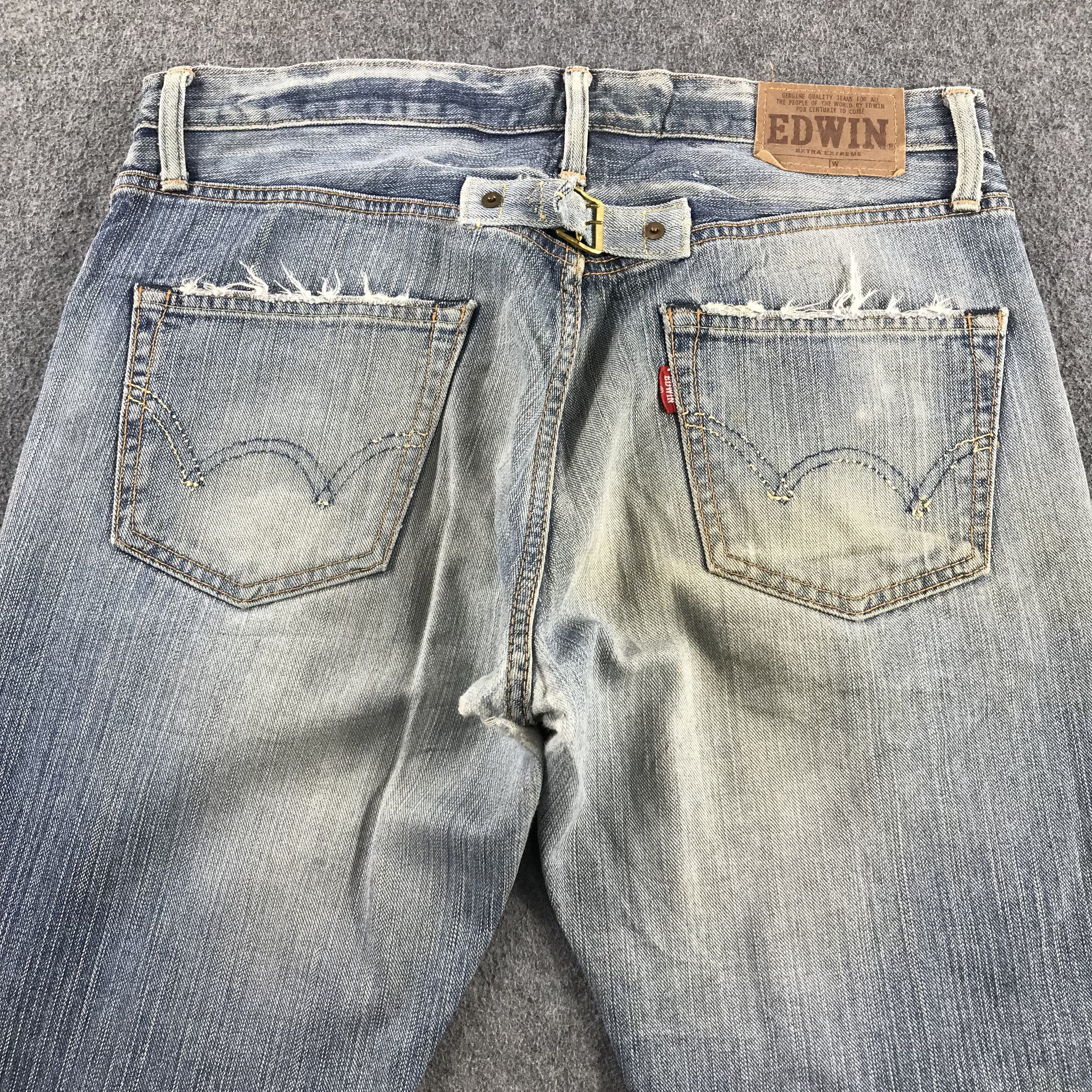 Edwin Vintage Edwin Jeans Back Buckle Patchwork Denim KJ3401 Size US 32 / EU 48 - 4 Thumbnail
