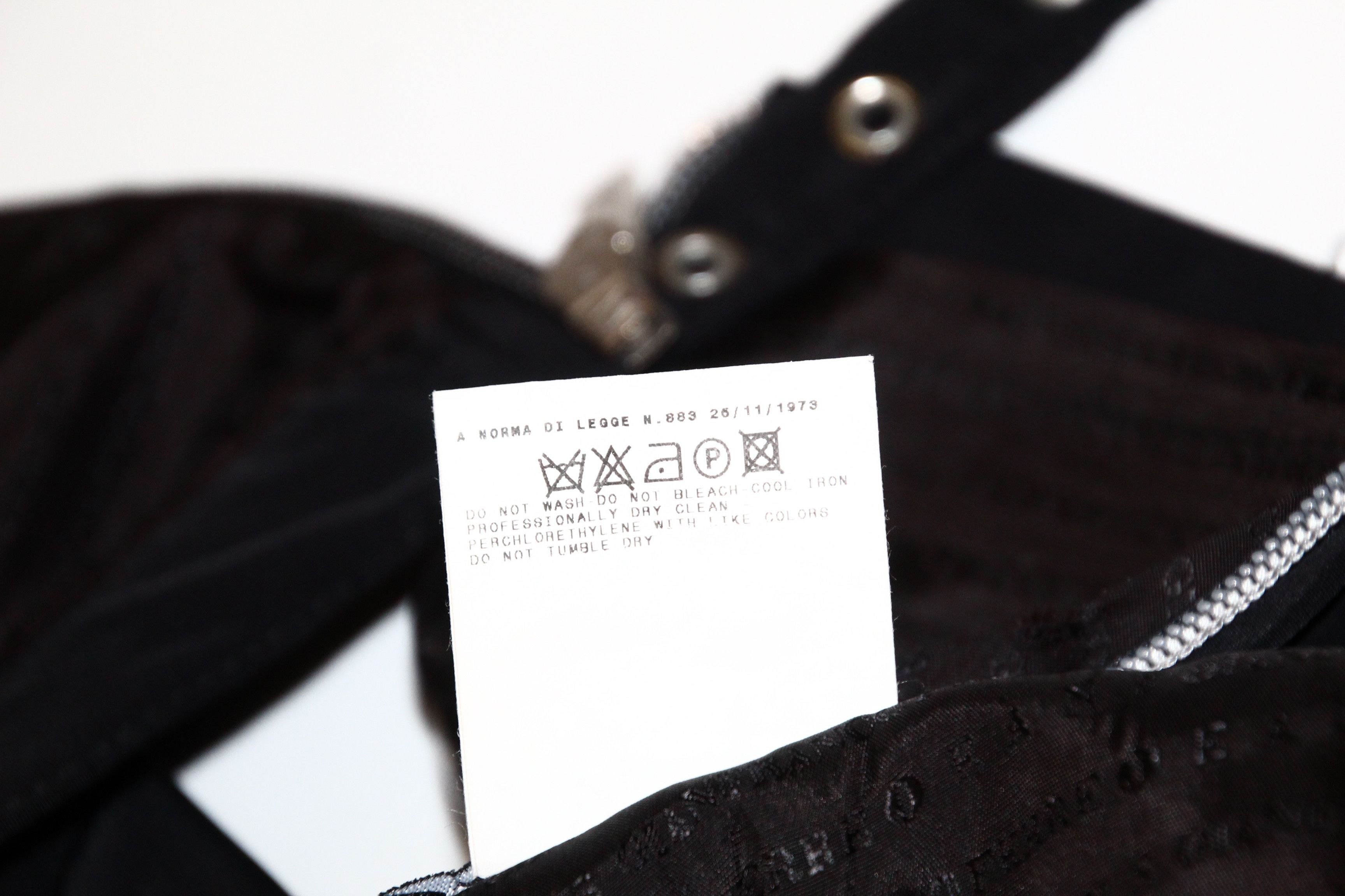 GF Ferre Vtg GF Ferre Jeans lined glossy black wrap zip mini skirt Size 29" - 7 Thumbnail