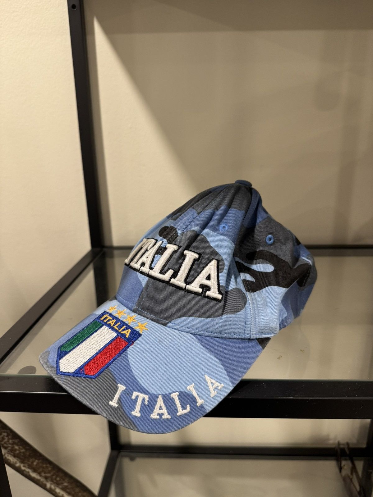 Other Italia Blue Camo Vintage Italy Hat Emanueline Size ONE SIZE - 1 Thumbnail